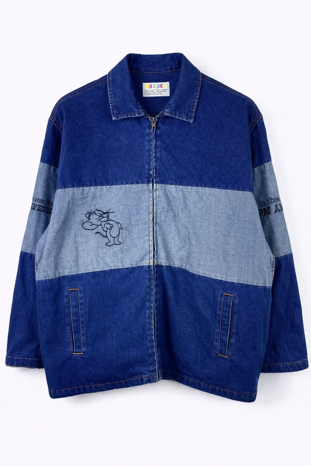 Vintage Vintage Tom & Jerry Two Tone Denim Embroidery Jacket Cartoon Size US L / EU 52-54 / 3 - 2 Thumbnail