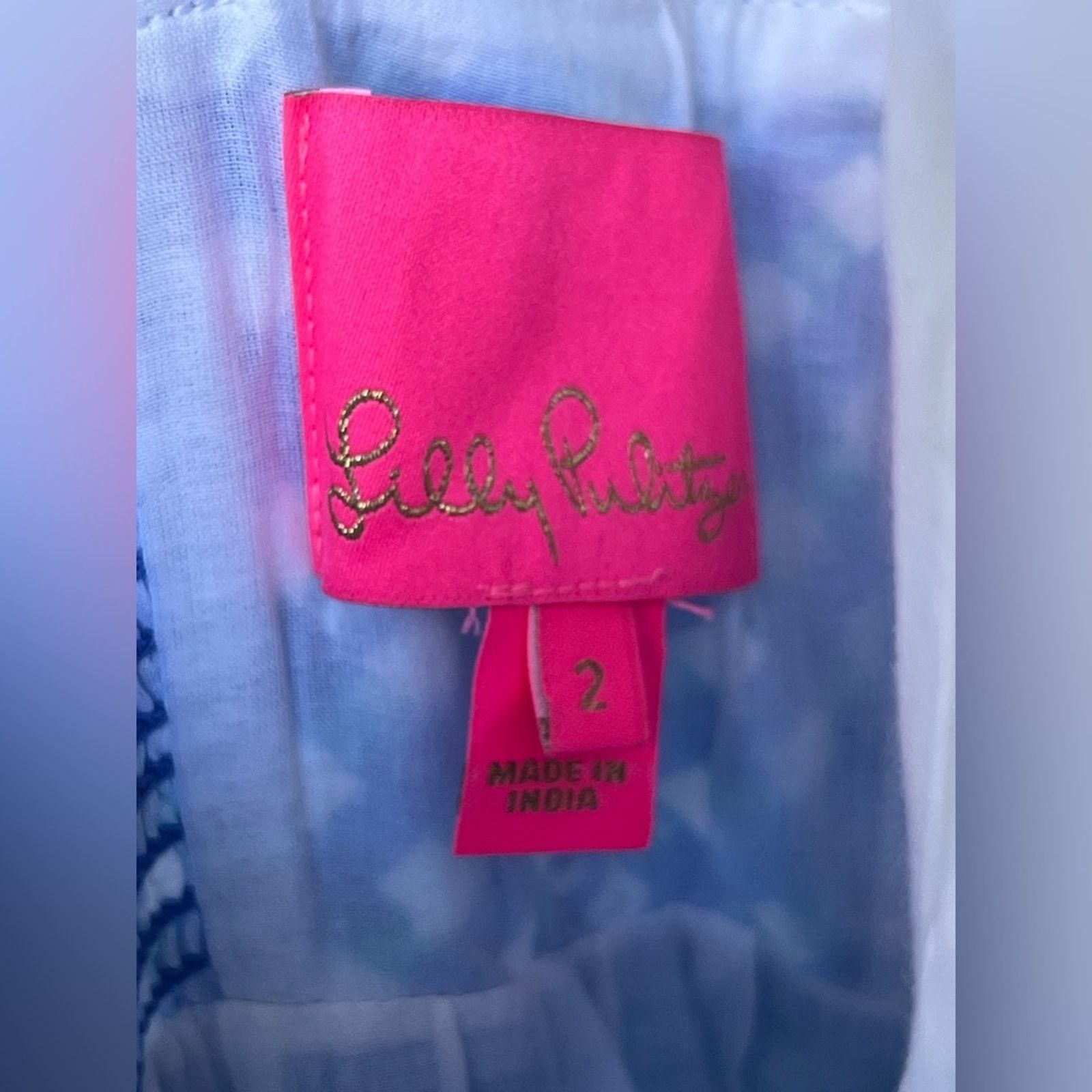 Lilly Pulitzer Lilly Pulitzer Shylee Cotton Maxi Dress Blue Gingham size 2 Size XS / US 0-2 / IT 36-38 - 10 Thumbnail
