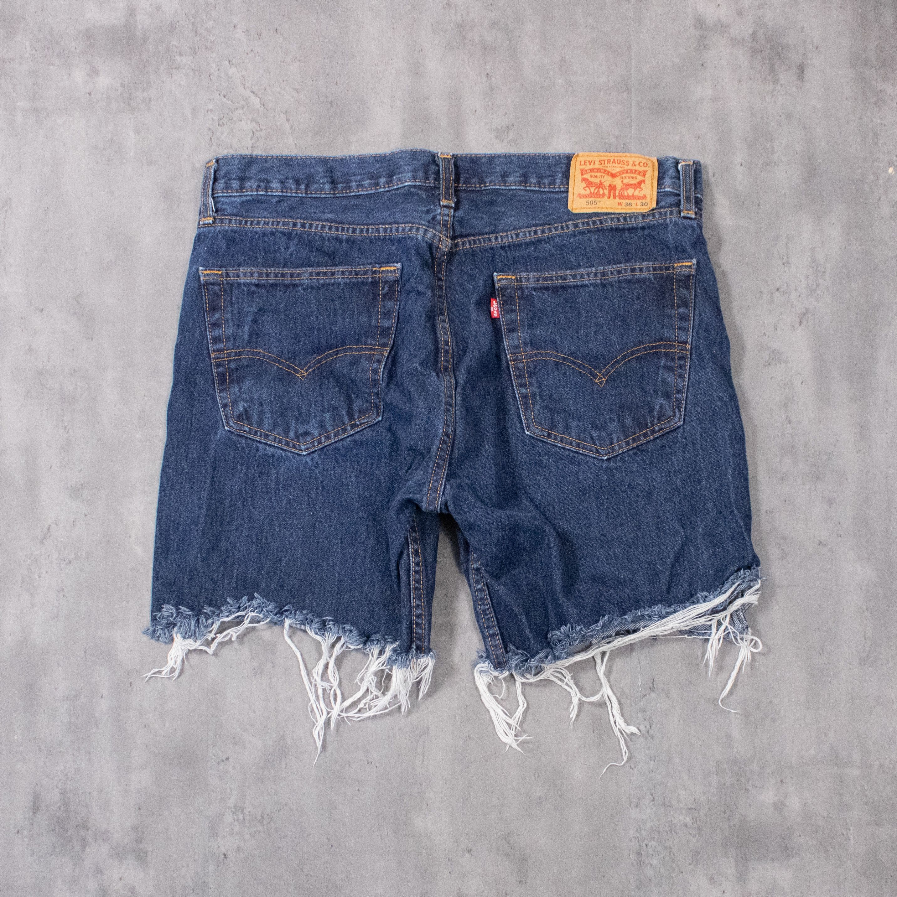 Levi's Levis Cut Off Baggy Indigo Distressed Jorts Shorts Size US 36 / EU 52 - 7 Thumbnail