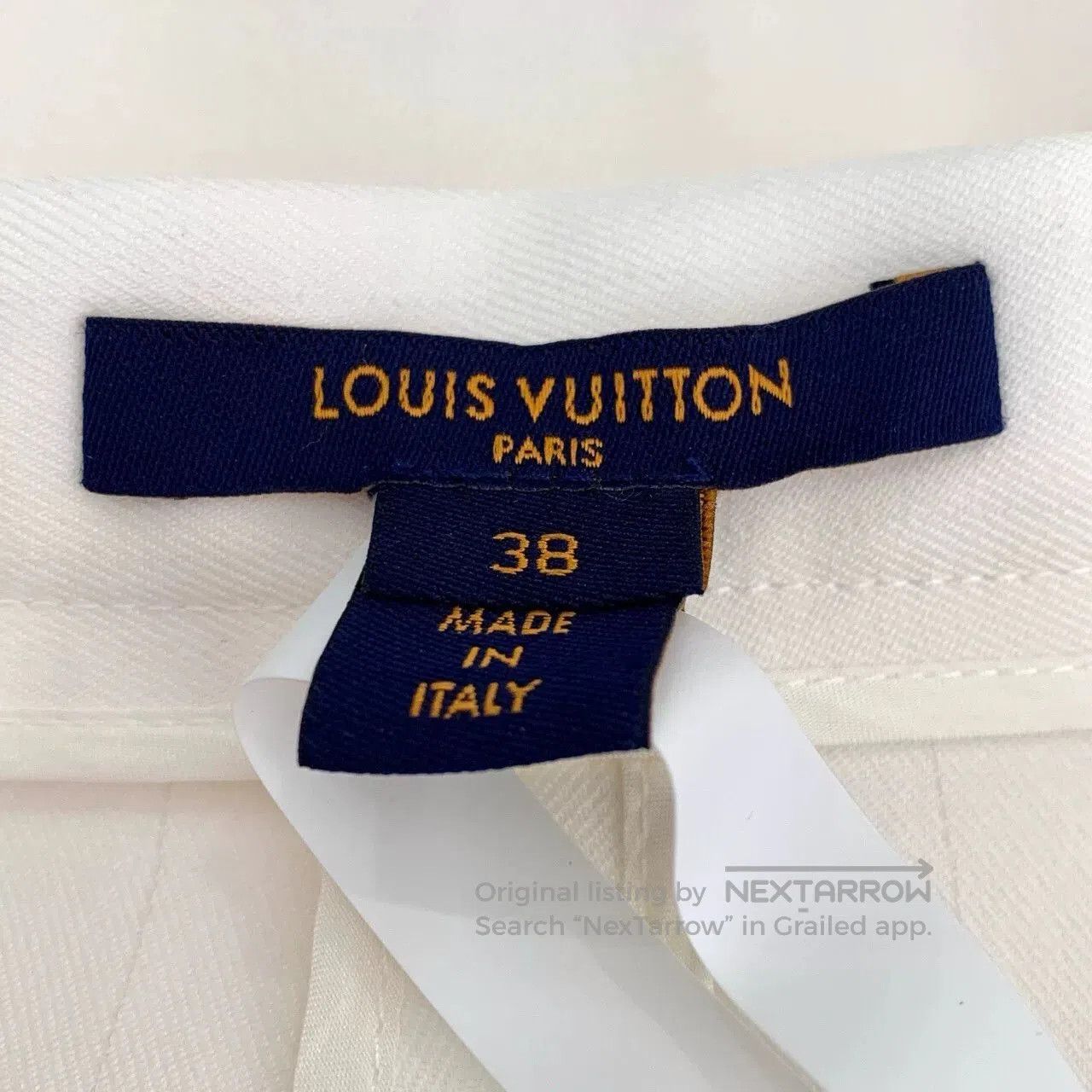 Louis Vuitton Louis Vuitton Logo Silk Blend White Pleated Skirt. Size 37" - 6 Thumbnail