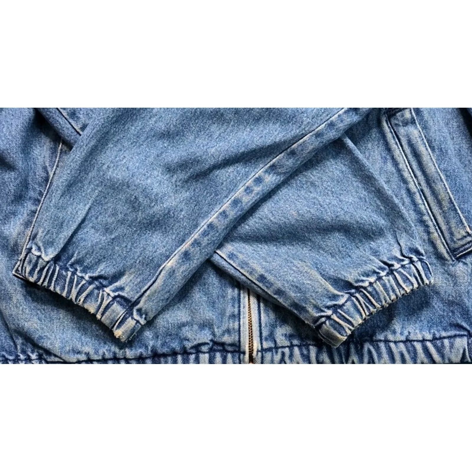 Ralph Lauren VINTAGE Ralph Lauren Denim Bomber Jacket 1988 Anniversary Embroidered Zip Blue Medium Mens Size US M / EU 48-50 / 2 - 6 Thumbnail