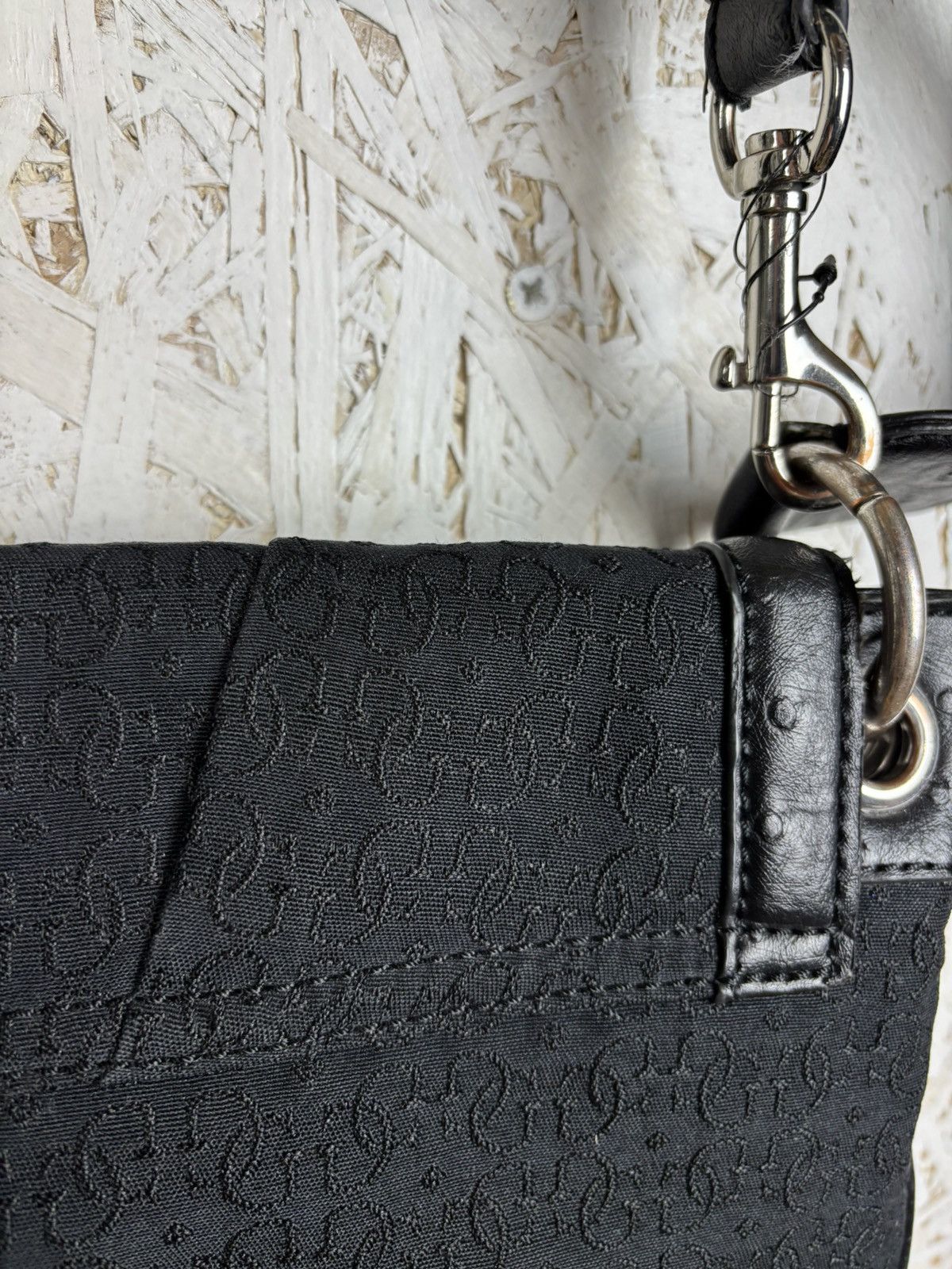 Guess Guess Vintage Y2K Crossbody Shoulder Bag Black Monogram 00s Size ONE SIZE - 14 Thumbnail