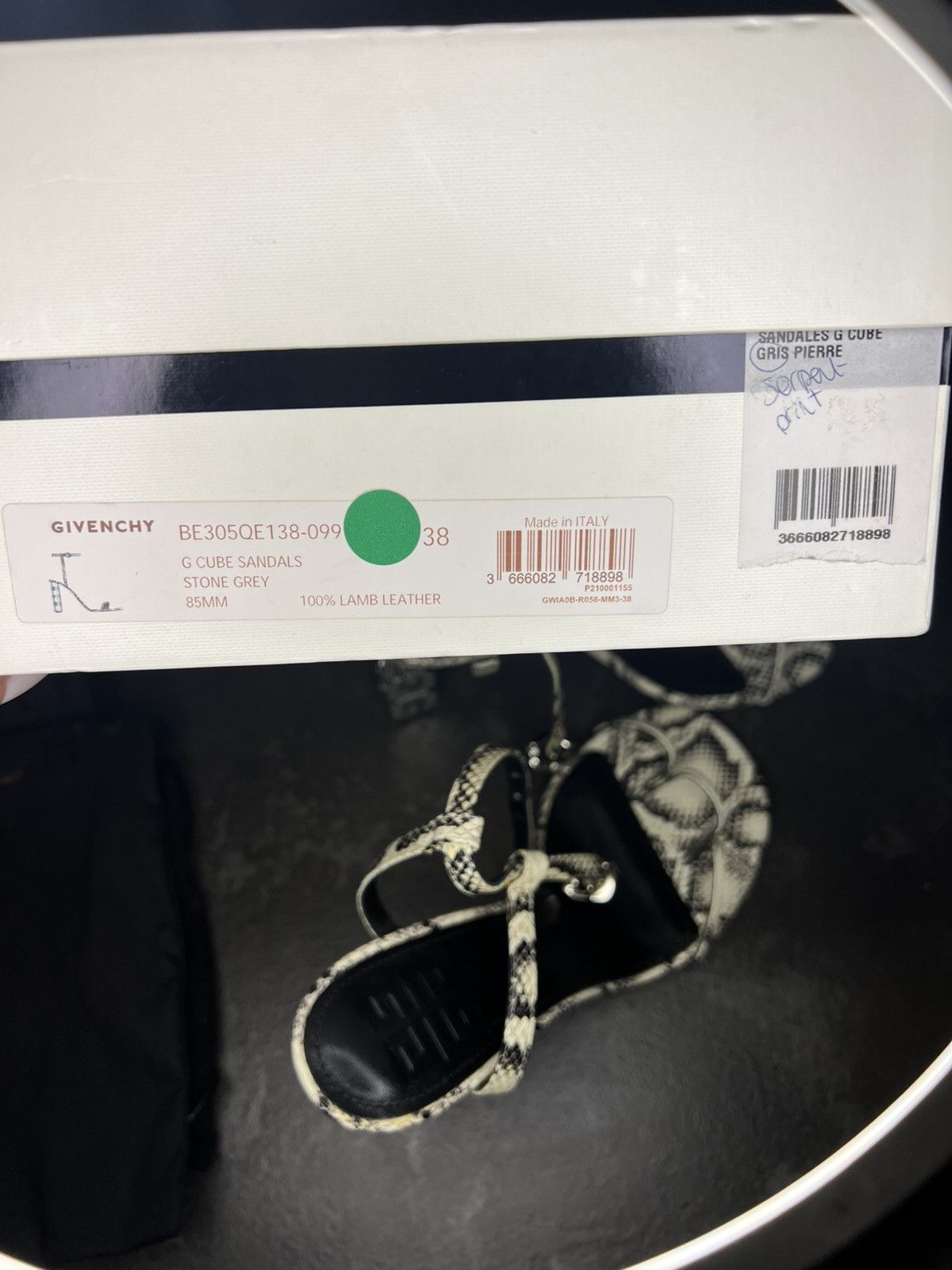 Givenchy Givenchy G Cube Sandals – PythonEffect – EU 38 /US 7.5 /UK 5 Size US 7.5 / IT 37.5 - 9 Thumbnail