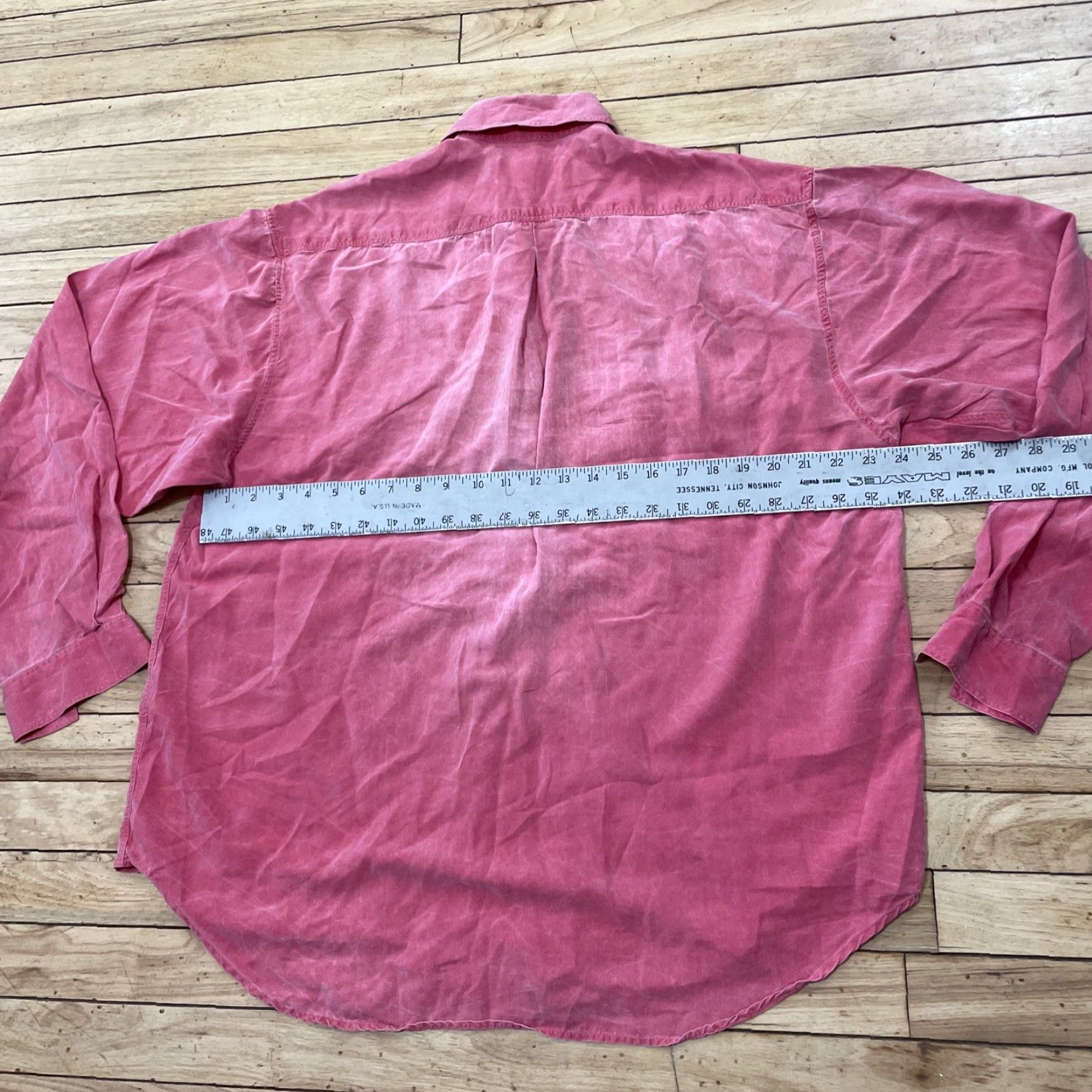 Pinko VINTAGE JOYPLUS Shirt Men L Pink Grunge 90s 70s Fade Button-Up Long Sleeve Collared Streetwear Casual Workwear Size US L / EU 52-54 / 3 - 7 Thumbnail