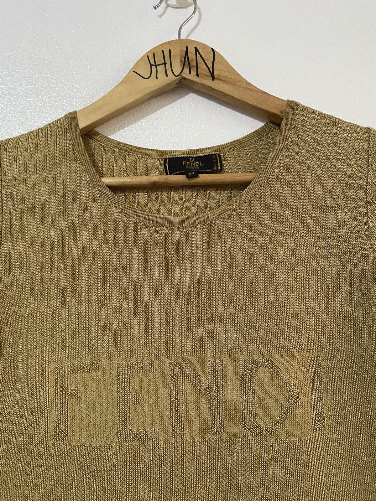 Fendi Vintage Fendi Ribbed Knit Style Top Size S / US 4 / IT 40 - 3 Thumbnail