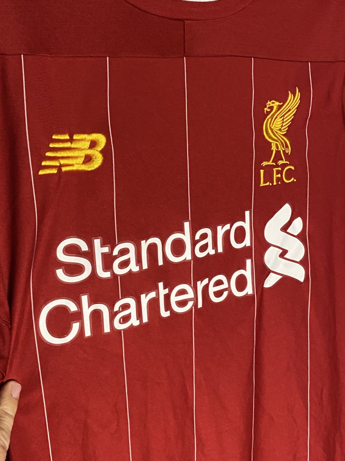 New Balance 2019 Liverpool New Balance Soccer Jersey 11 Salah Cup Size US S / EU 44-46 / 1 - 5 Thumbnail