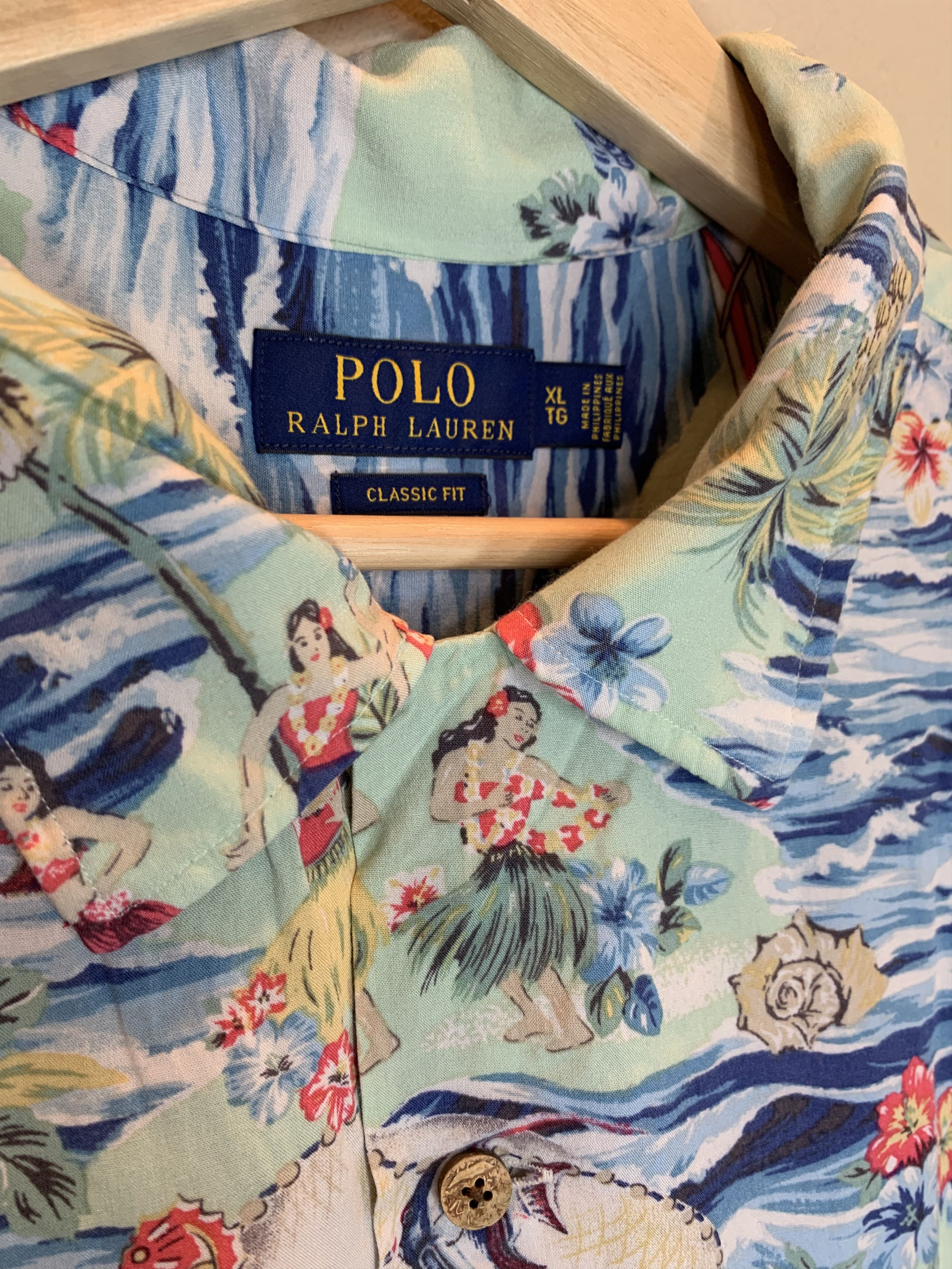 Polo Ralph Lauren RARE* Polo Ralph Lauren Surf Tiki Hawaiian Camp Button Shirt Size US XL / EU 56 / 4 - 6 Thumbnail