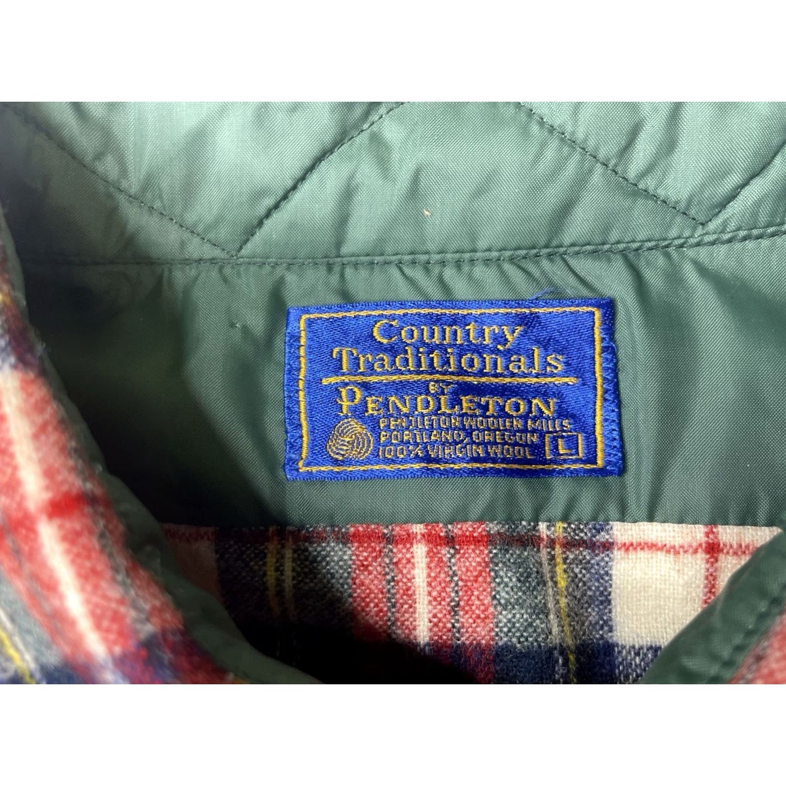 Pendleton VINTAGE Pendleton Shirt Mens L Plaid Wool Country USA Flannel Button-Up Pocketed Casual Long Sleeve Size US L / EU 52-54 / 3 - 3 Thumbnail