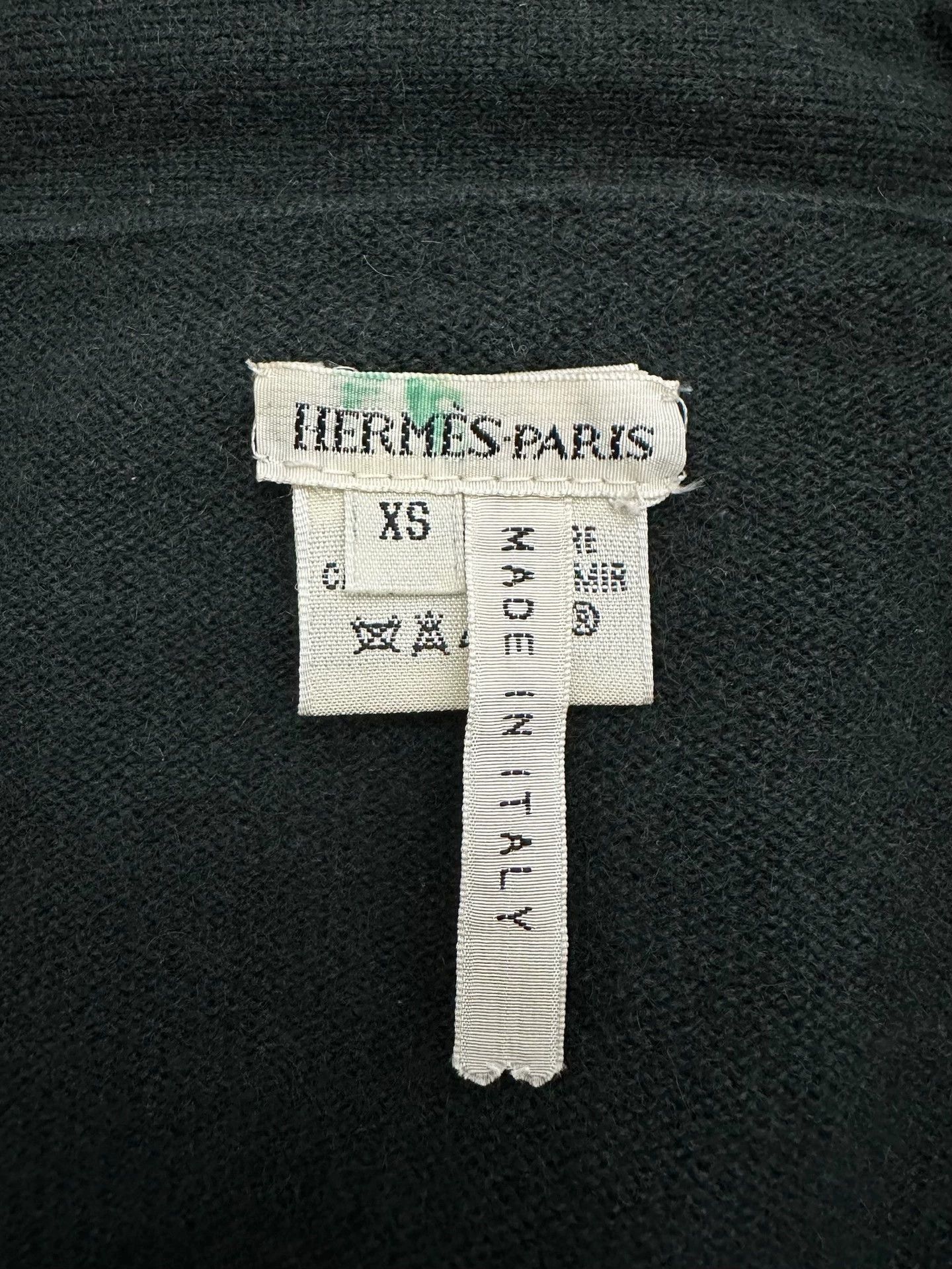 Hermes Hermès Margiela cashmere LS knit jacket wmn dark green Size XS / US 0-2 / IT 36-38 - 9 Thumbnail