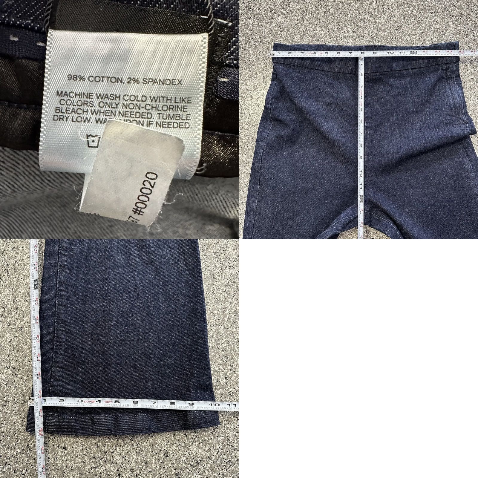 Gap VINTAGE Express Flare Denim Pants Womens 12R 31x32 Super High Rise Stretch Side Zip Size 24" / US 00 / IT 34 - 8 Thumbnail