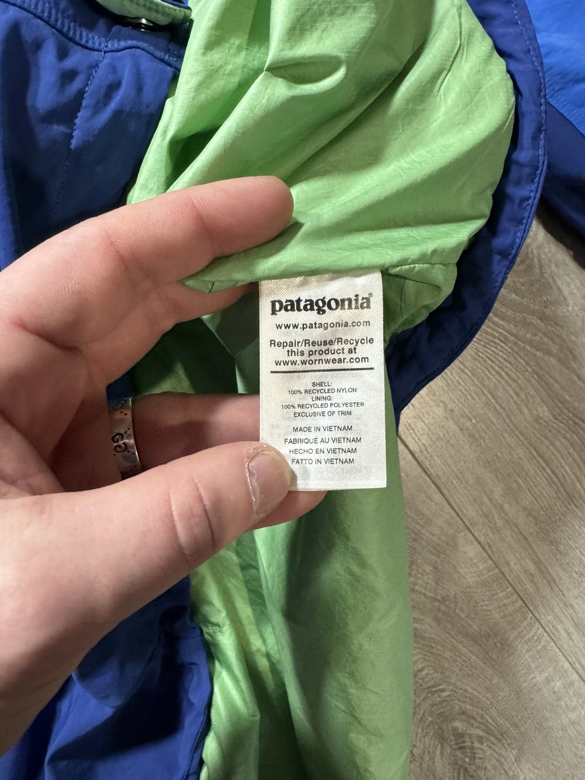 Patagonia Patagonia men’s recycled nylon parka jackets blue two tone Size US XL / EU 56 / 4 - 7 Thumbnail