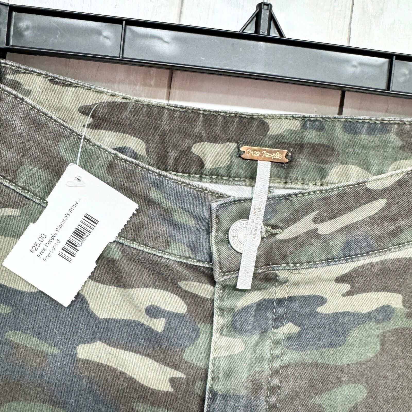 Free People Free People Pants 24 Camouflage Skinny Leg Mid Rise Preppy Size 24" / US 00 / IT 34 - 2 Thumbnail
