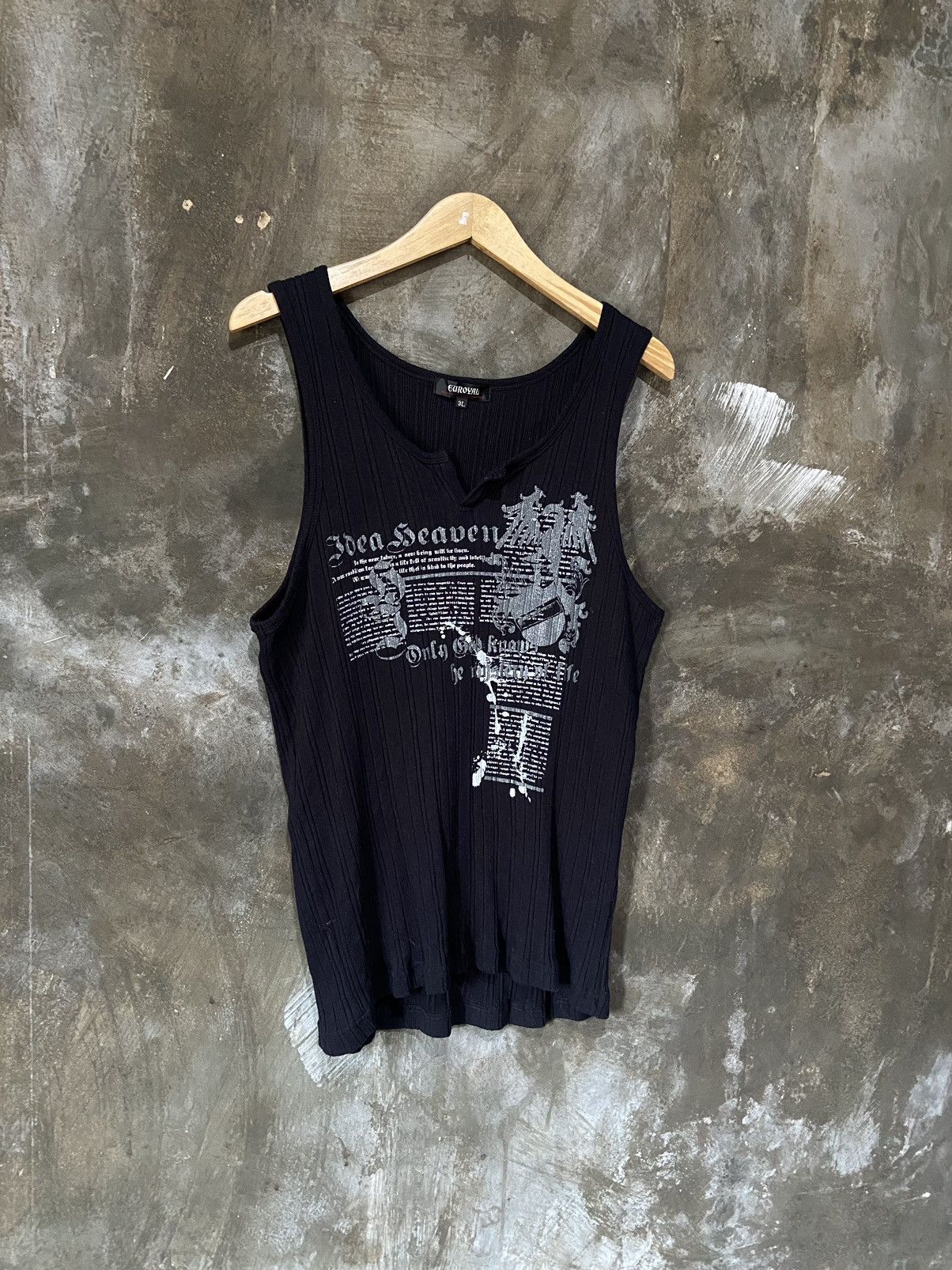 Beauty Beast × Japanese Brand Japanese-Y2K Gothic Poem Pleated Tank Top Size US M / EU 48-50 / 2 - 3 Thumbnail
