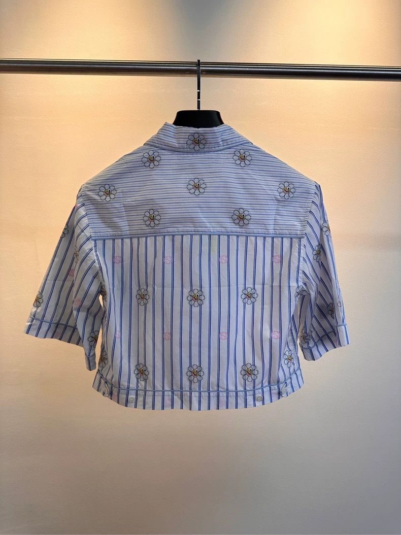 Gucci Gucci Size 38 Striped color, stitching color floral print Size US XXS / EU 40 - 2 Thumbnail