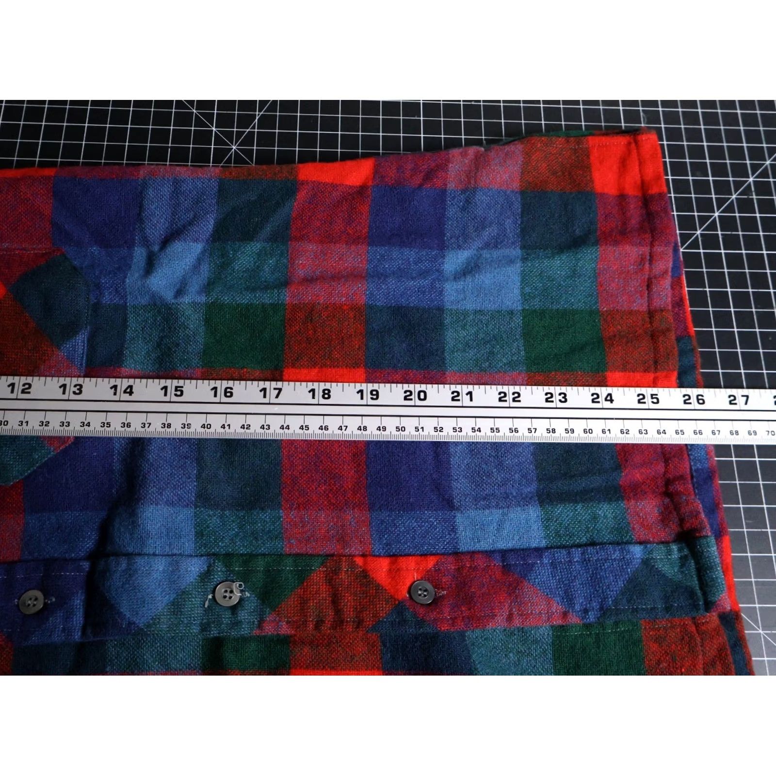 Vintage VINTAGE Sir Guy Wool Flannel Shirt Plaid Check 80s 90s Grunge Mens Medium Red Blue Collared Button-Up Long Sleeve Casual Workwear USA Made Size US M / EU 48-50 / 2 - 6 Thumbnail