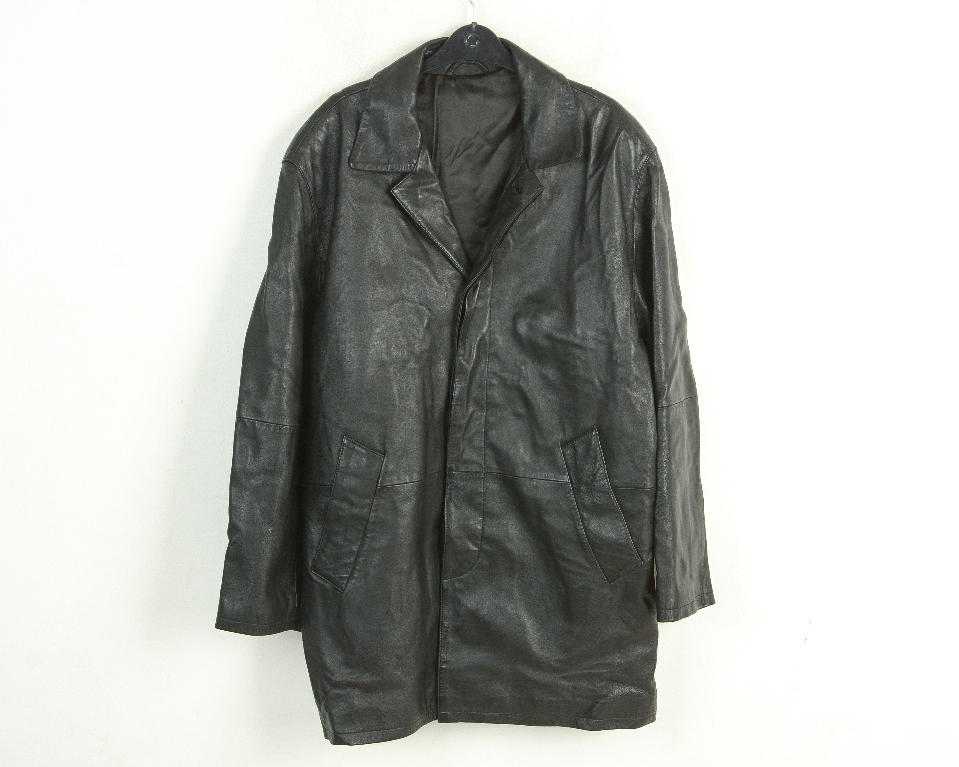 Genuine Leather Angelico Litrico L Real Genuine Leather Coat Jacket Buttons Size US L / EU 52-54 / 3 - 2 Thumbnail