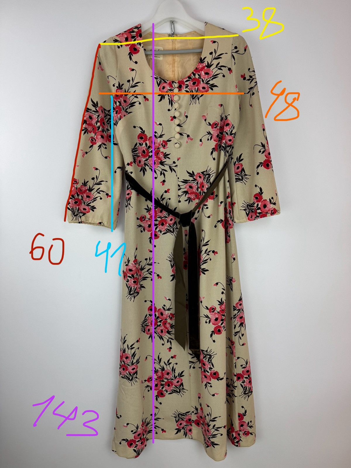 Other Berbright London Vintage maxi dress floral dress retro Size S / US 4 / IT 40 - 13 Thumbnail