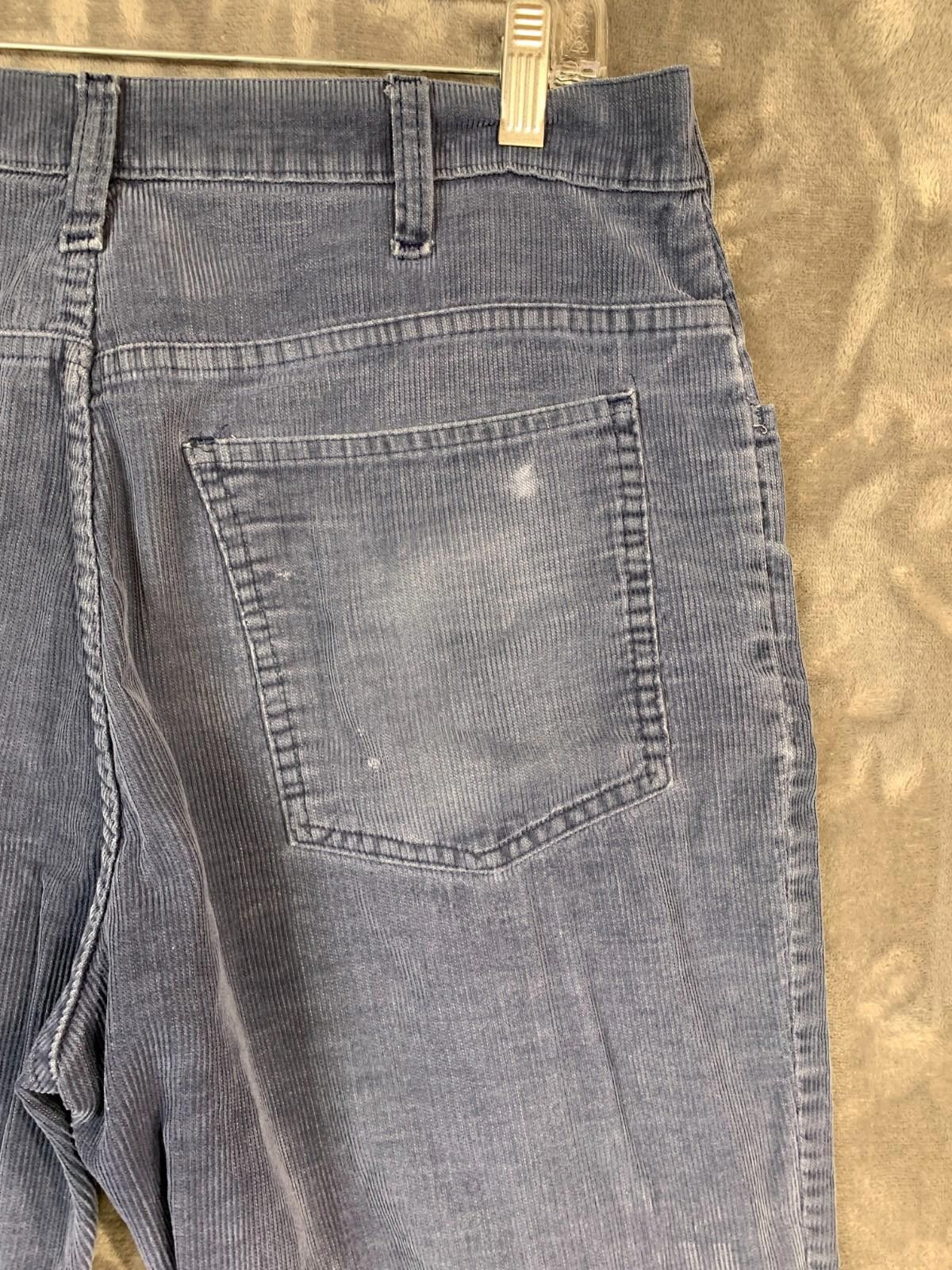 Designer Vintage JC Penny Plain Pockets Mens Grey Corduroy Pants (225 Size US 32 / EU 48 - 9 Thumbnail