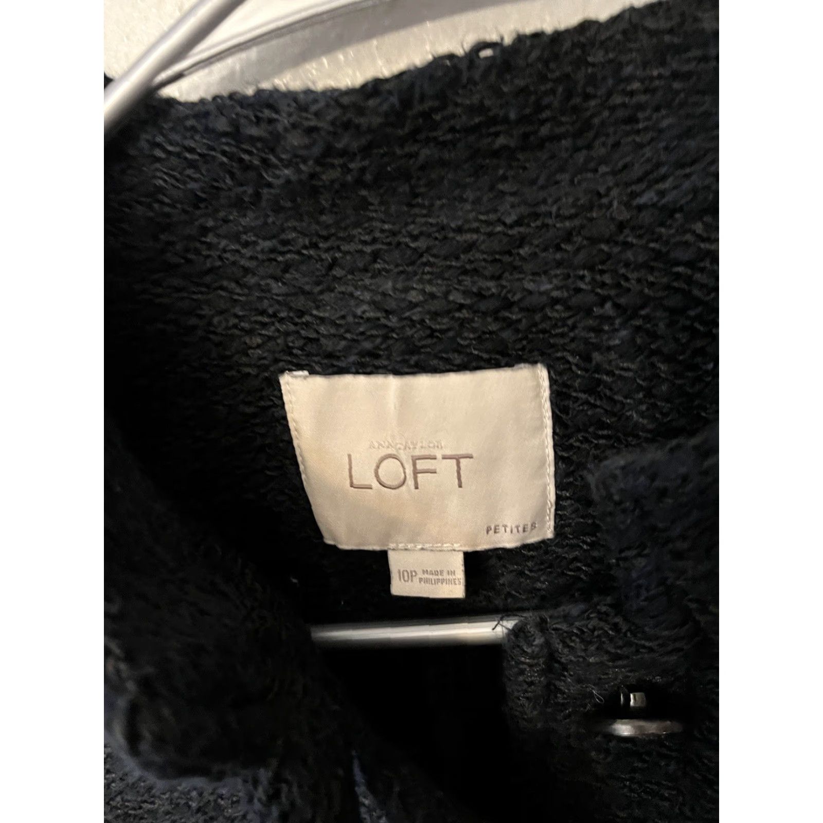 Ann Taylor LOFT Ann Taylor Petites Women's Black Army Military Style Blazer Jacket 10P Size L / US 10 / IT 46 - 2 Thumbnail