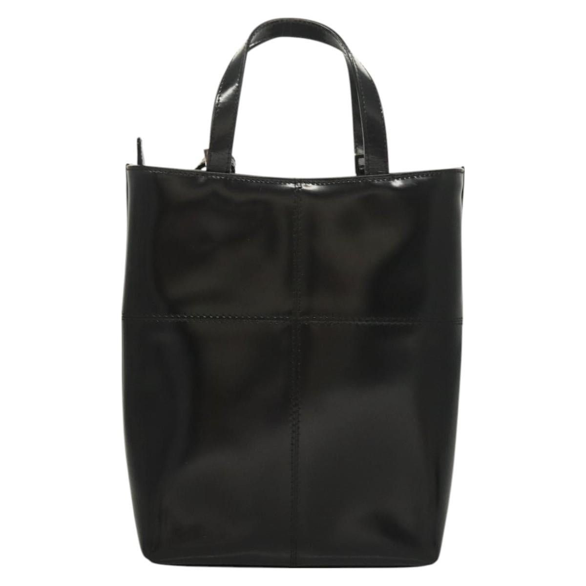 Gucci GUCCI Hand Bag Enamel Black Gold 000 2113 000 2113 Size ONE SIZE - 3 Thumbnail