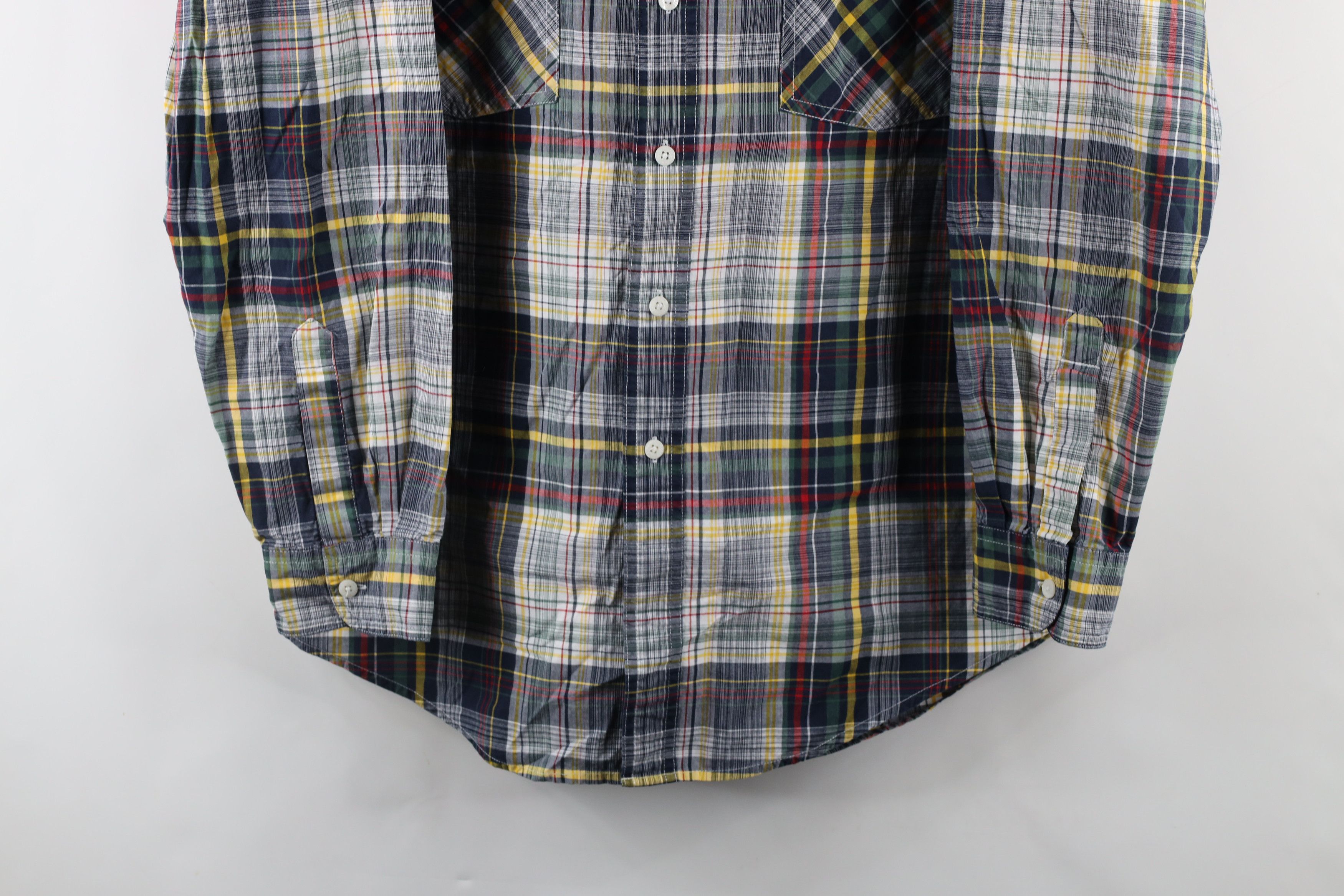 Ralph Lauren × Vintage Vintage 90s Chaps Ralph Lauren Rainbow Plaid Button Shirt Size US L / EU 52-54 / 3 - 3 Thumbnail