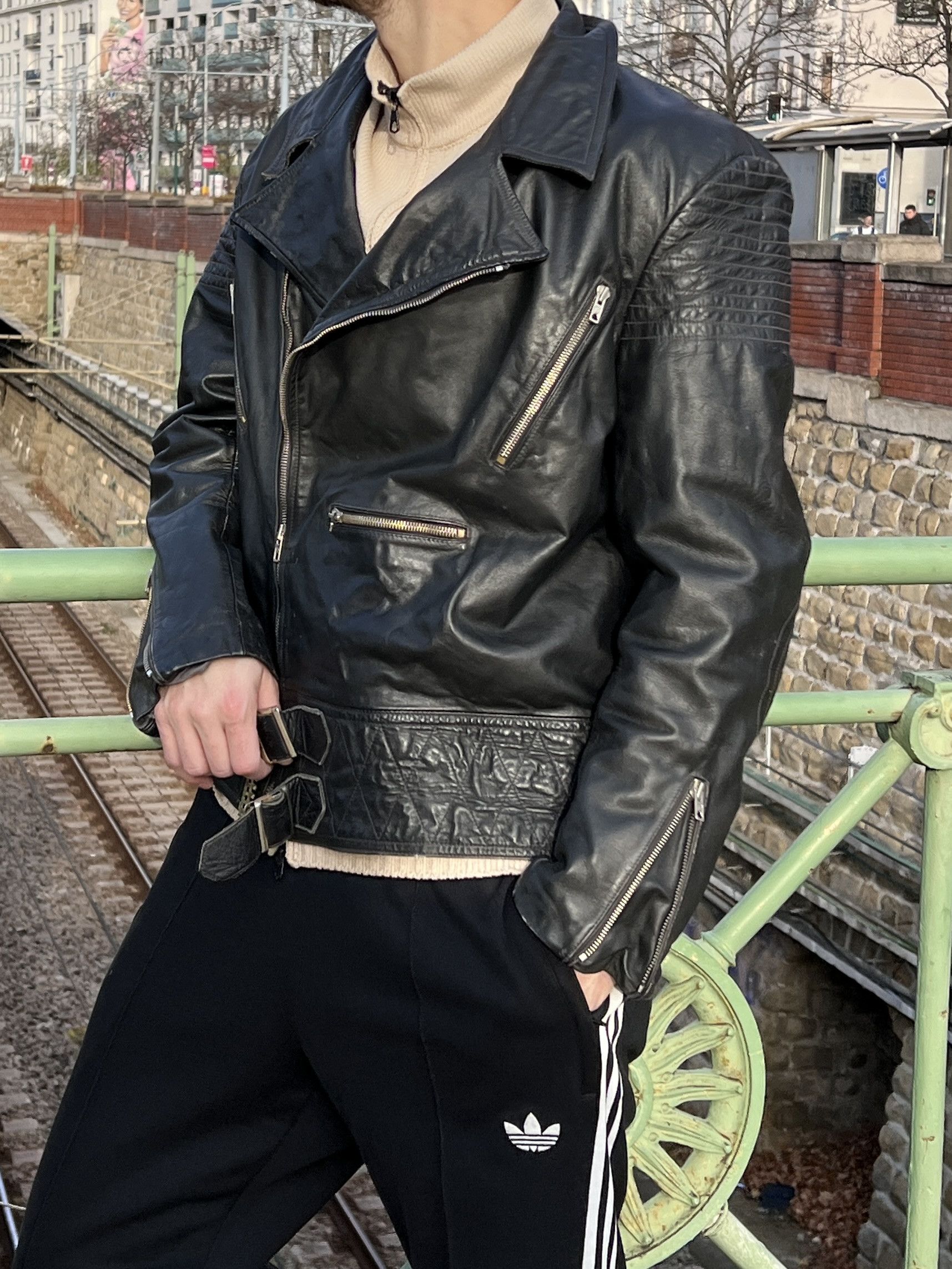 Hysteric Glamour Vintage leather jacket rick owens balenciaga LGB style y2k Size US L / EU 52-54 / 3 - 5 Thumbnail