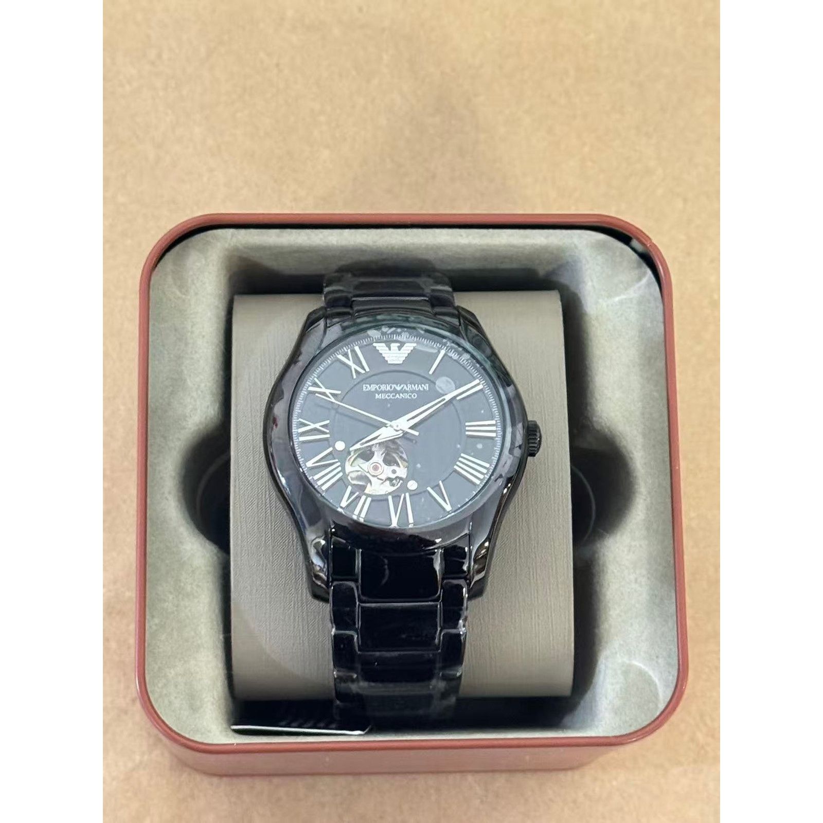 Emporio Armani Emporio Armani Valente AR60014 Meccanico Automatic Watch Blk Size ONE SIZE - 1 Thumbnail