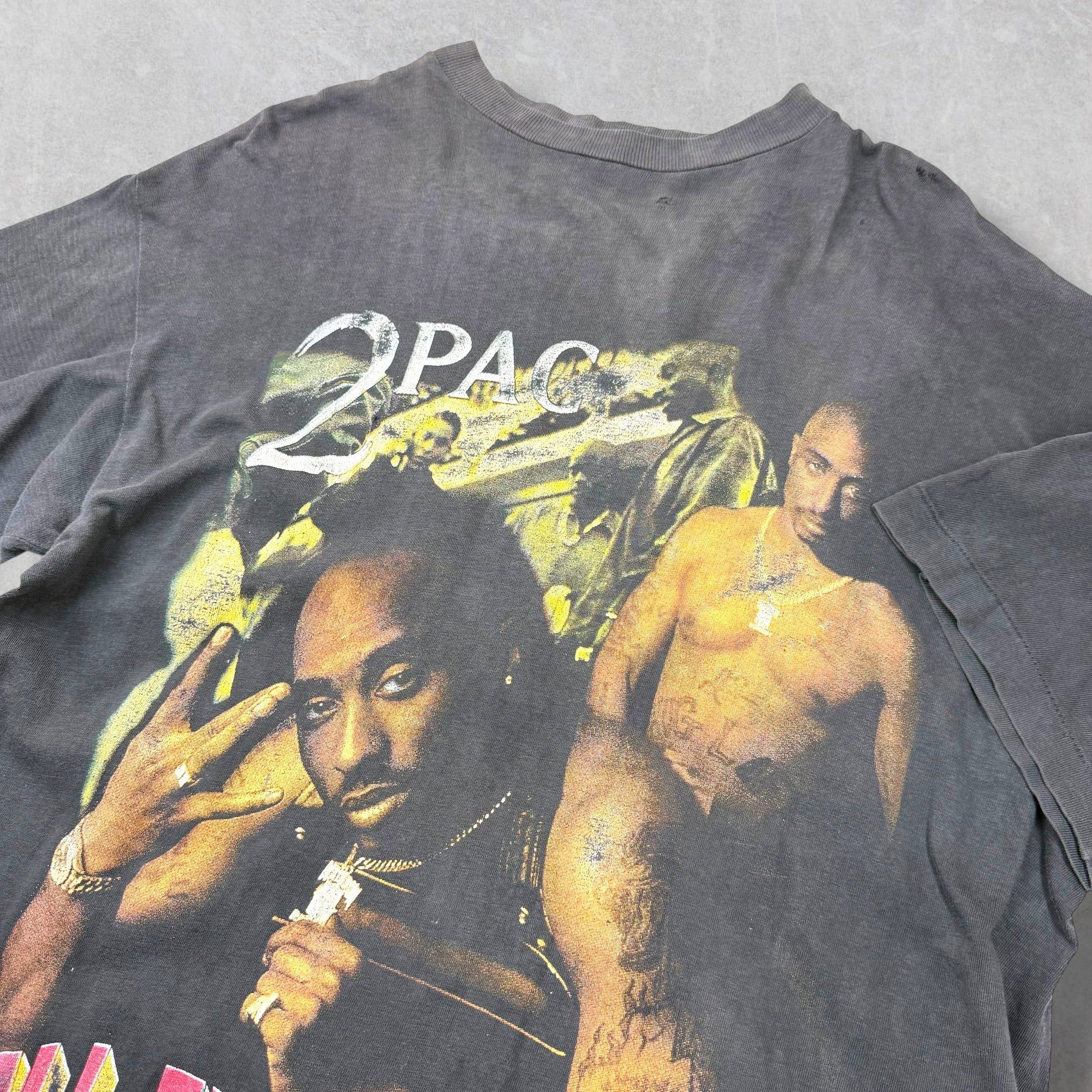 Vintage Vintage 90s Tupac All Eyez On Me Rap Tee XL Size US XL / EU 56 / 4 - 3 Thumbnail
