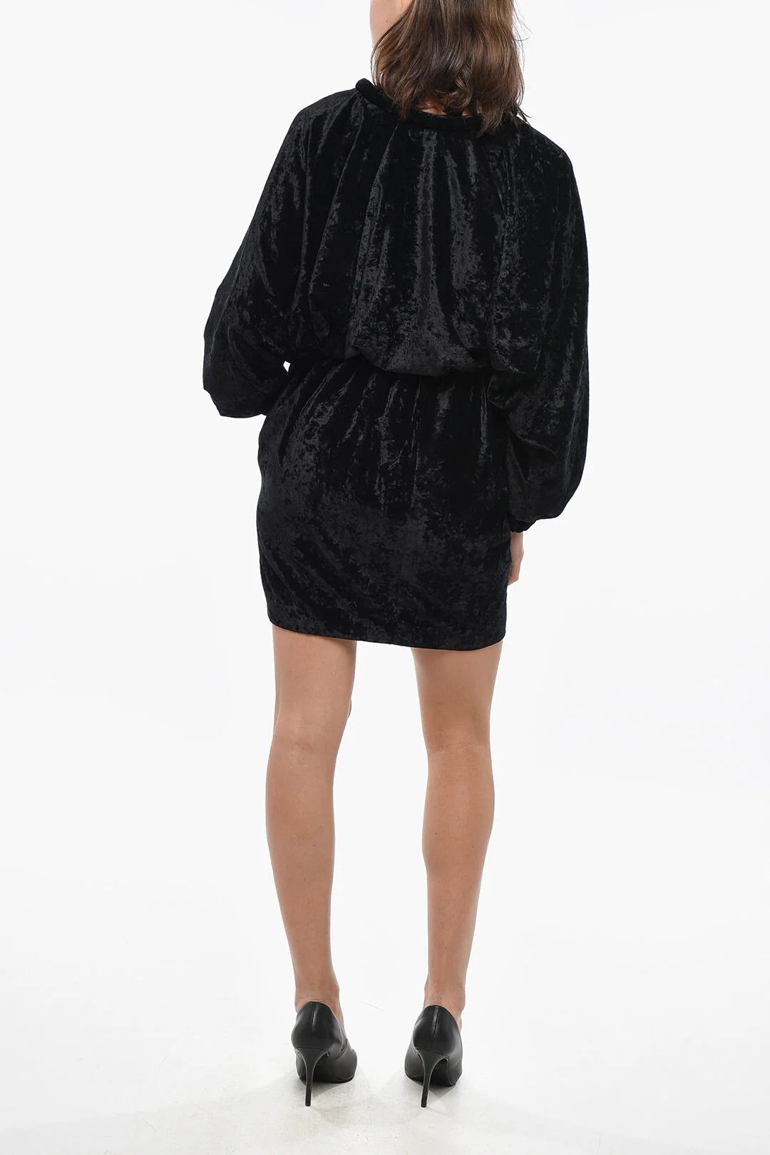 Isabel Marant og1mm0326 Chenille Dress in Black Size M / US 6-8 / IT 42-44 - 2 Thumbnail