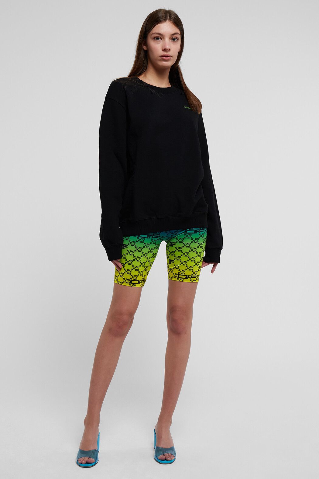 Off-White o1gr1nt1124 Blurred Arrow Reg Crewneck Sweatshirt in Black Size XXS / US 00 / IT 34 - 2 Thumbnail