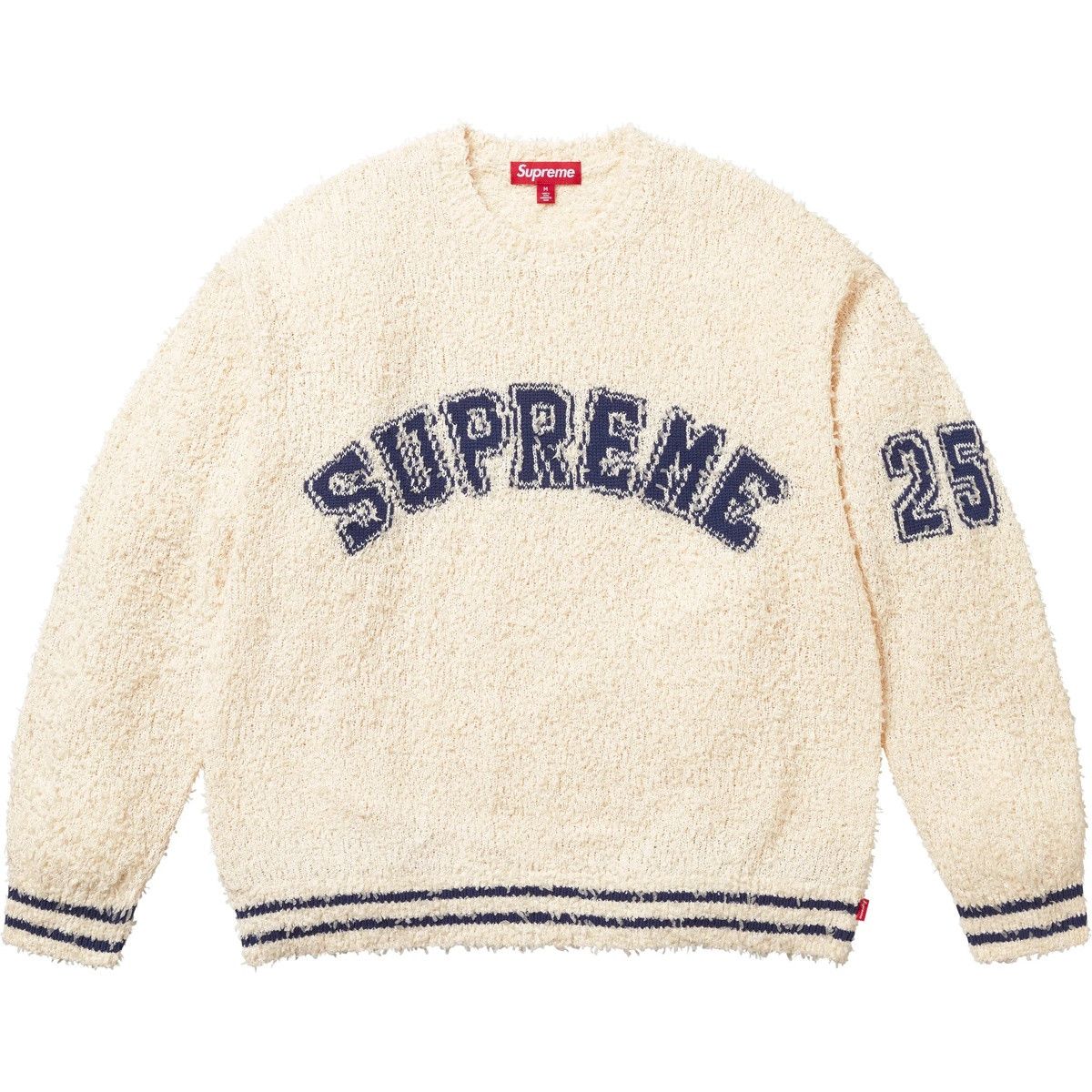 Supreme Supreme Textured Varsity Arc Sweater Stone Size US XL / EU 56 / 4 - 1 Thumbnail