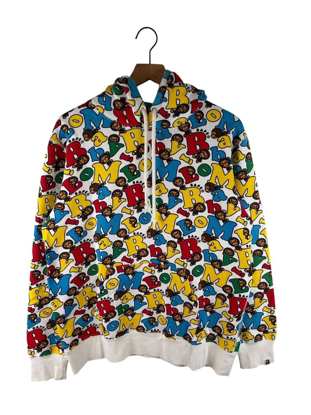 Bape BAPE Baby Milo Alphabet Pullover Hoodie 'Multicolor' Size US XL / EU 56 / 4 - 1 Thumbnail