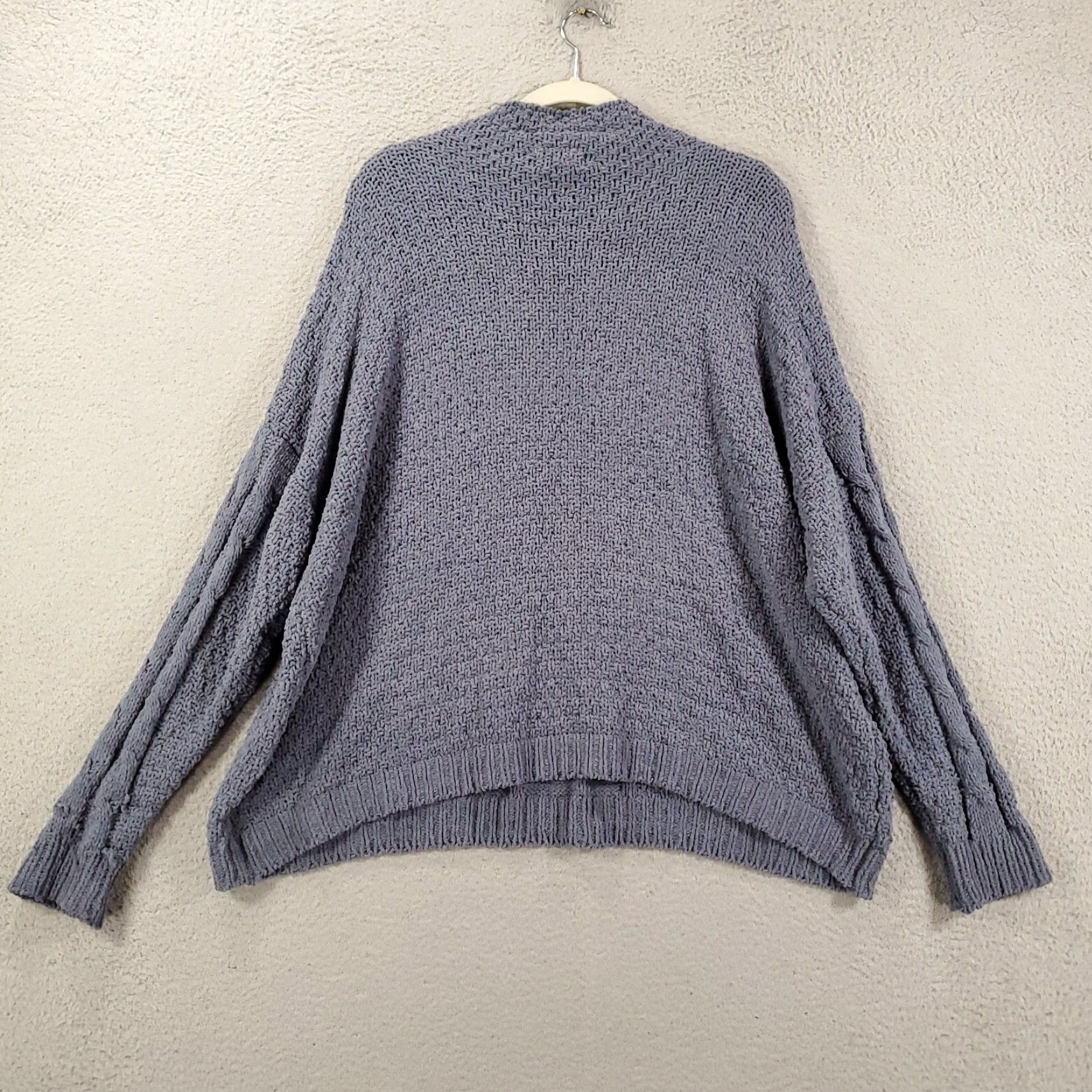Vintage UMGEE Pullover Sweater Womens Large Blue Cable-Knit Cozy Relaxed Stretch Knit-Top Casual Bohemian Classic Designer Fashion Size L / US 10 / IT 46 - 6 Thumbnail
