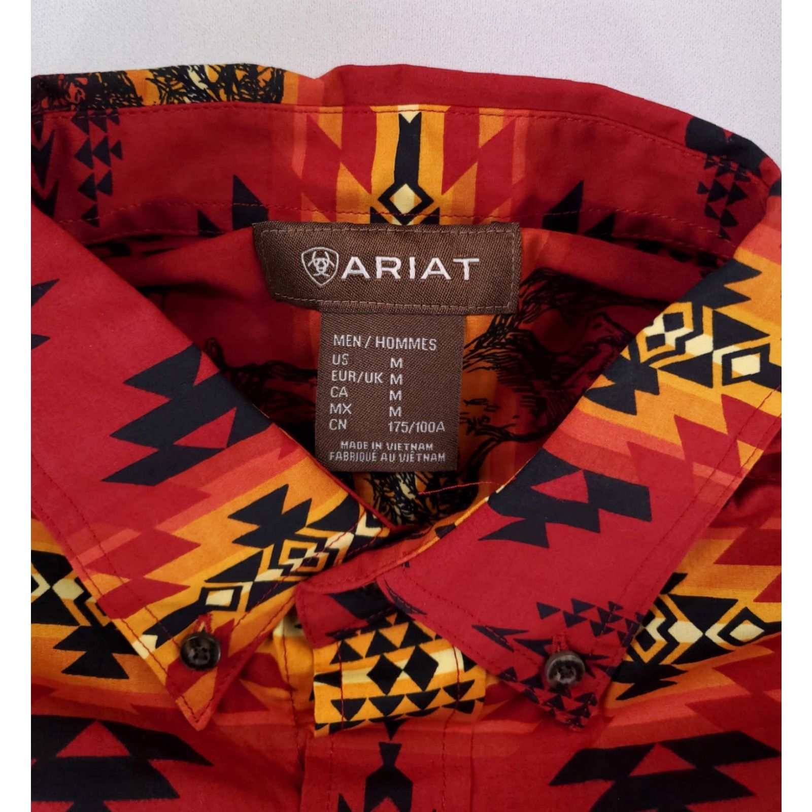 Ariat Ariat Button Down Shirt Aztec Southwest Cowboy Horse Lasso Mens M Multicolor Shirt Mens M Size US M / EU 48-50 / 2 - 3 Thumbnail