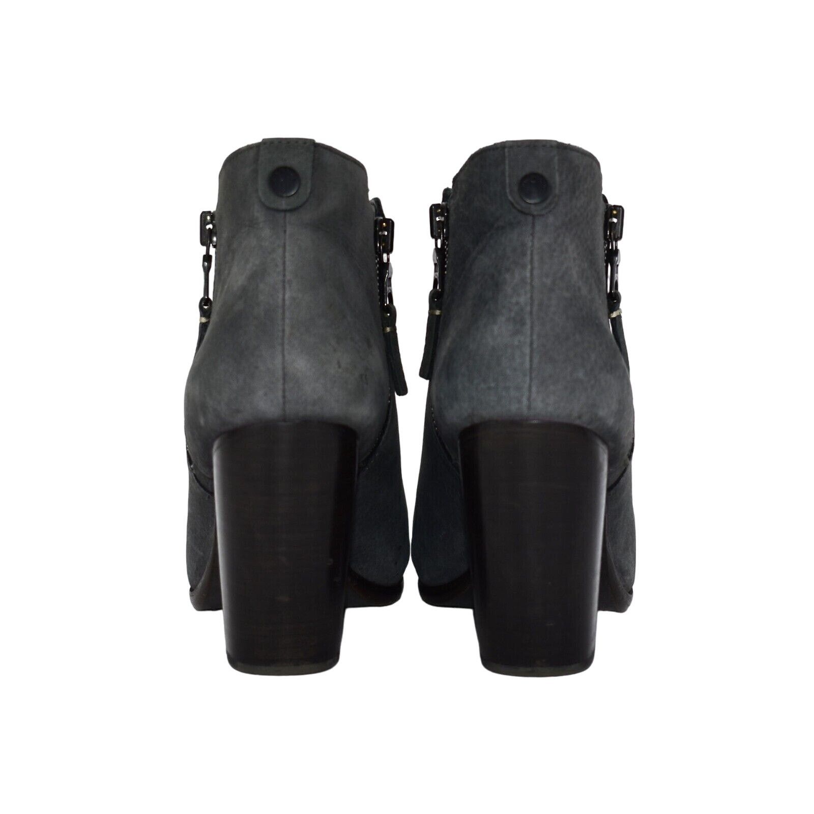 Rag & Bone B5 RAG & BONE Grey Nubuck Leather Ankle Bootie Shoes Sz 37 Size US 7 / IT 37 - 5 Thumbnail
