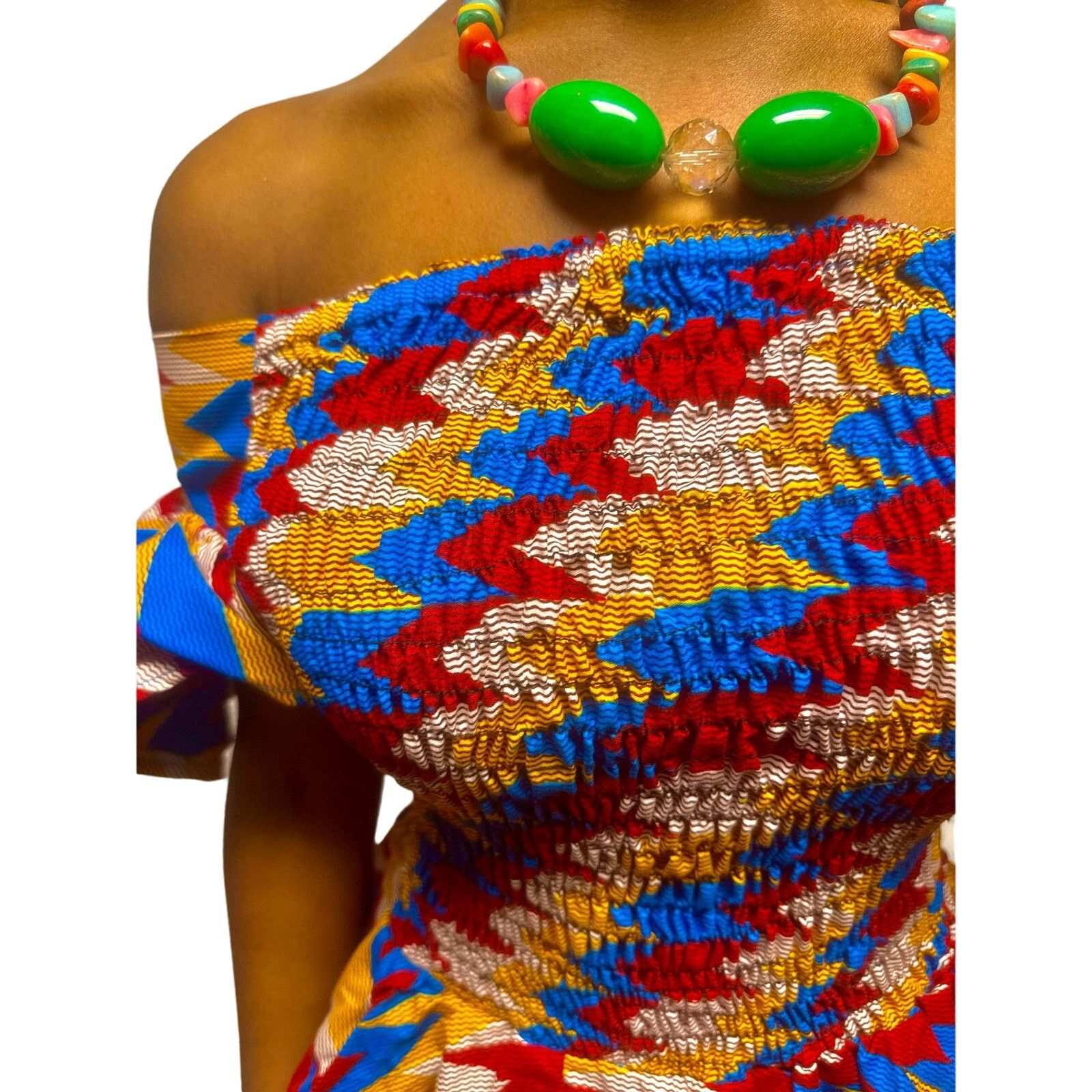 Other Beautiful African print flowy shoulderless dress Size M / US 6-8 / IT 42-44 - 5 Thumbnail