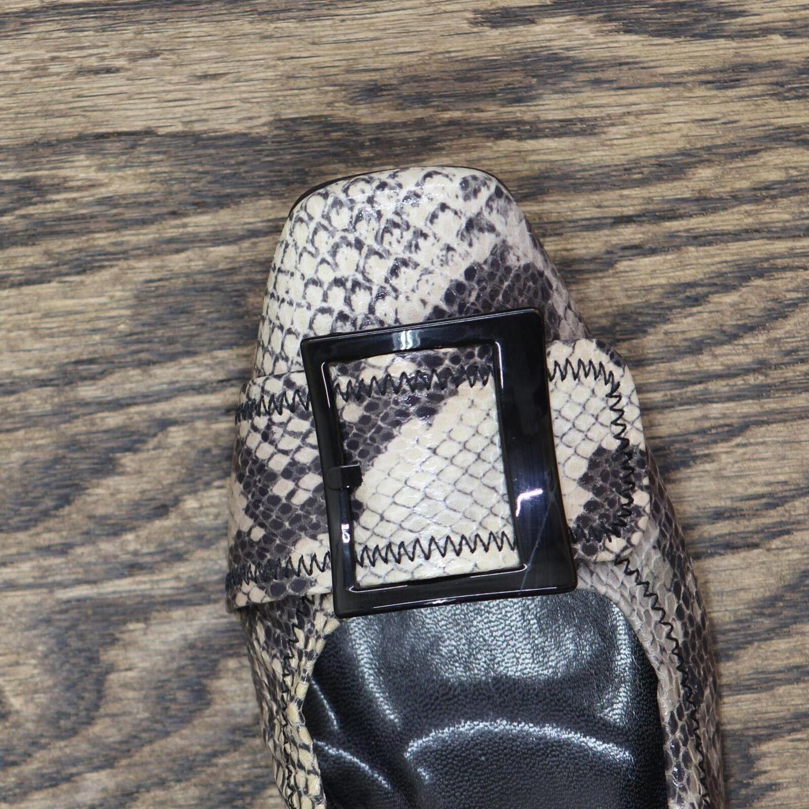 Other Franco Sarto Snake Print Short Buckle Heels Python Brown 7M Size US 7 / IT 37 - 7 Thumbnail