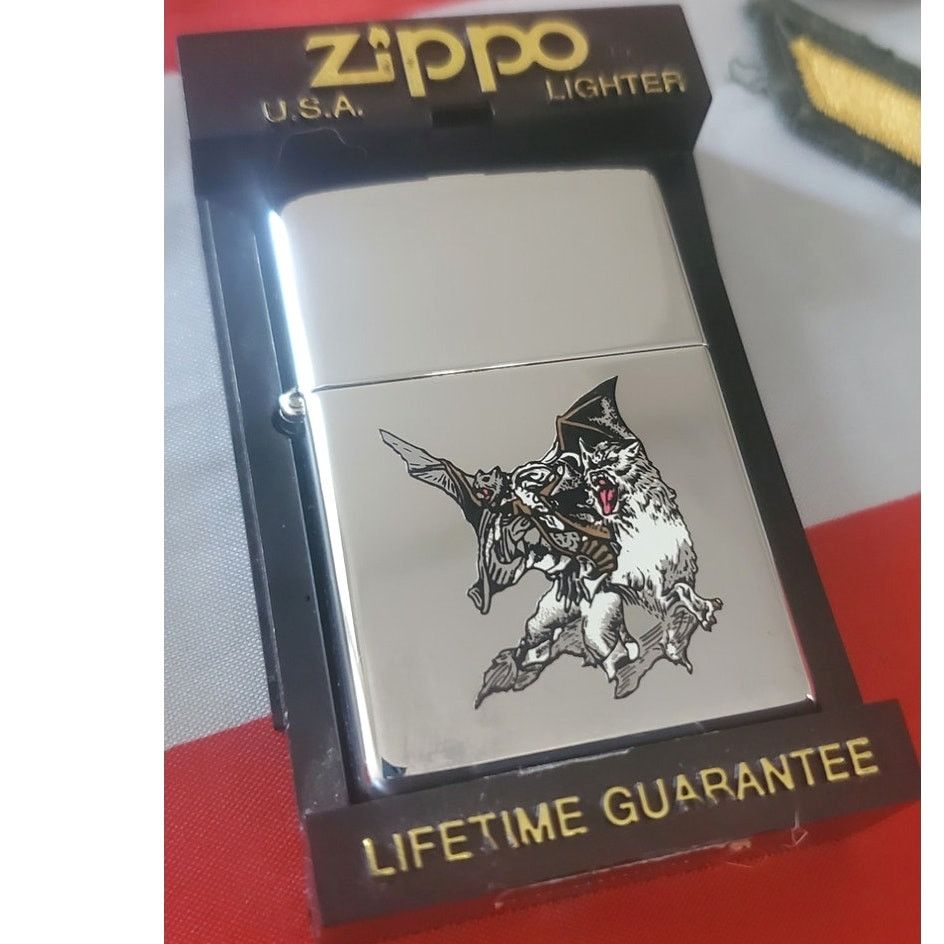 Zippo Vintage Zippo Lighter–Bat & Demon & Woman in Battle–1997 NIB Size ONE SIZE - 2 Thumbnail