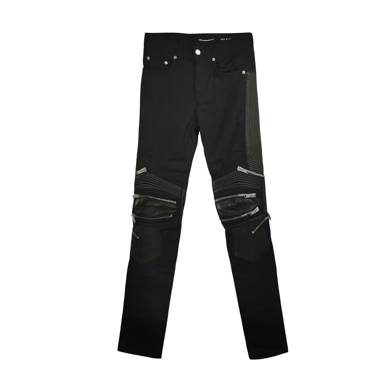 Saint Laurent Paris Saint Laurent Leather Trim Biker Pants 28 Size US 28 / EU 44 - 1 Thumbnail
