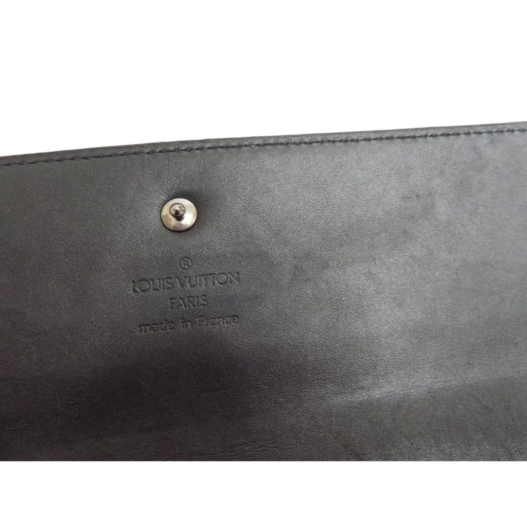Louis Vuitton Louis Vuitton Matte Black Monogram Long Flap Wallet Size ONE SIZE - 10 Thumbnail