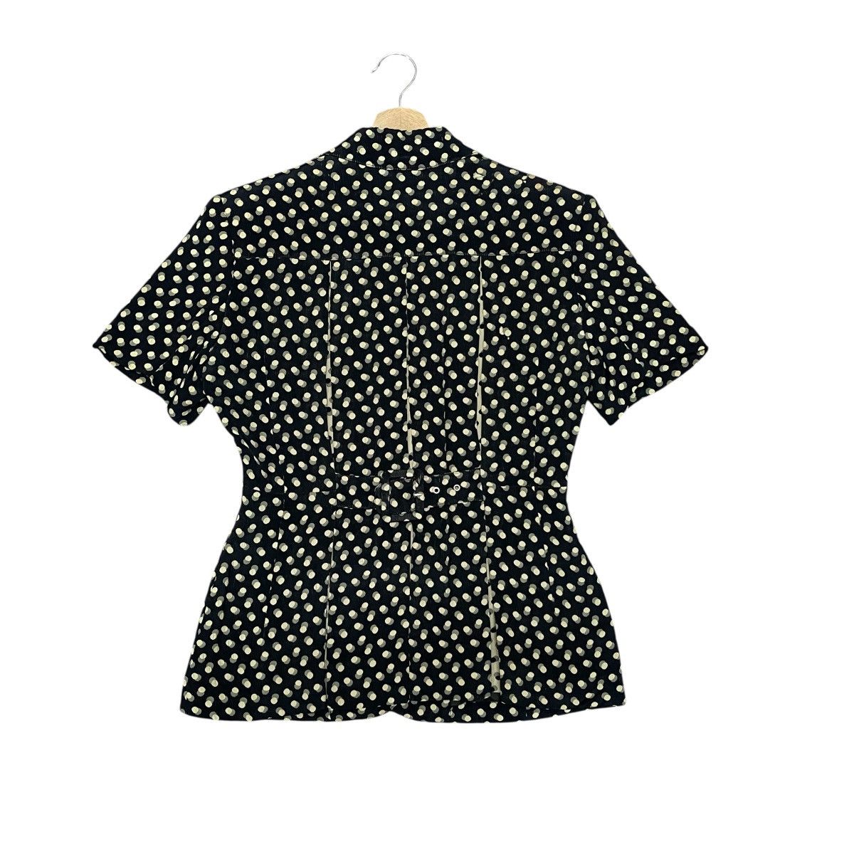 Vintage 80s Lolita Lempicka Paris Polka Dot Fitted Blazer Jacket Size M / US 6-8 / IT 42-44 - 8 Thumbnail
