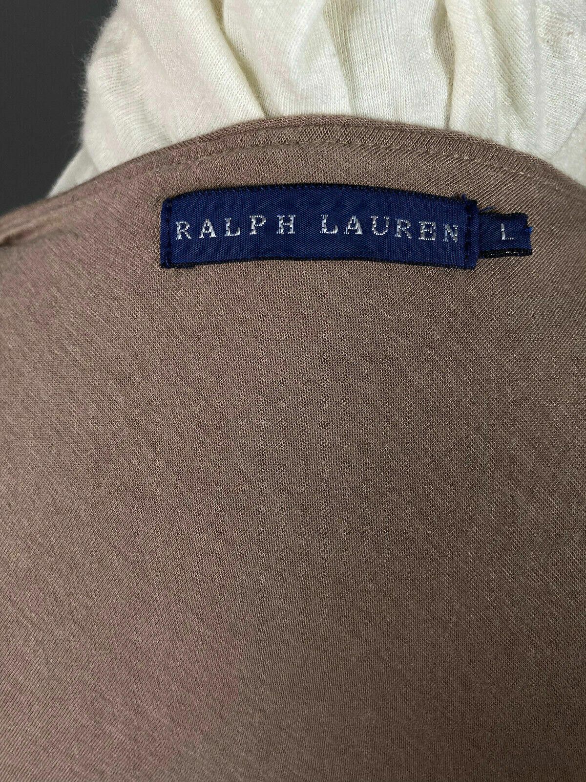Polo Ralph Lauren Ladies Ralph Lauren Beige Cotton V-Neck Bodycon Dress Size L Size L / US 10 / IT 46 - 10 Thumbnail