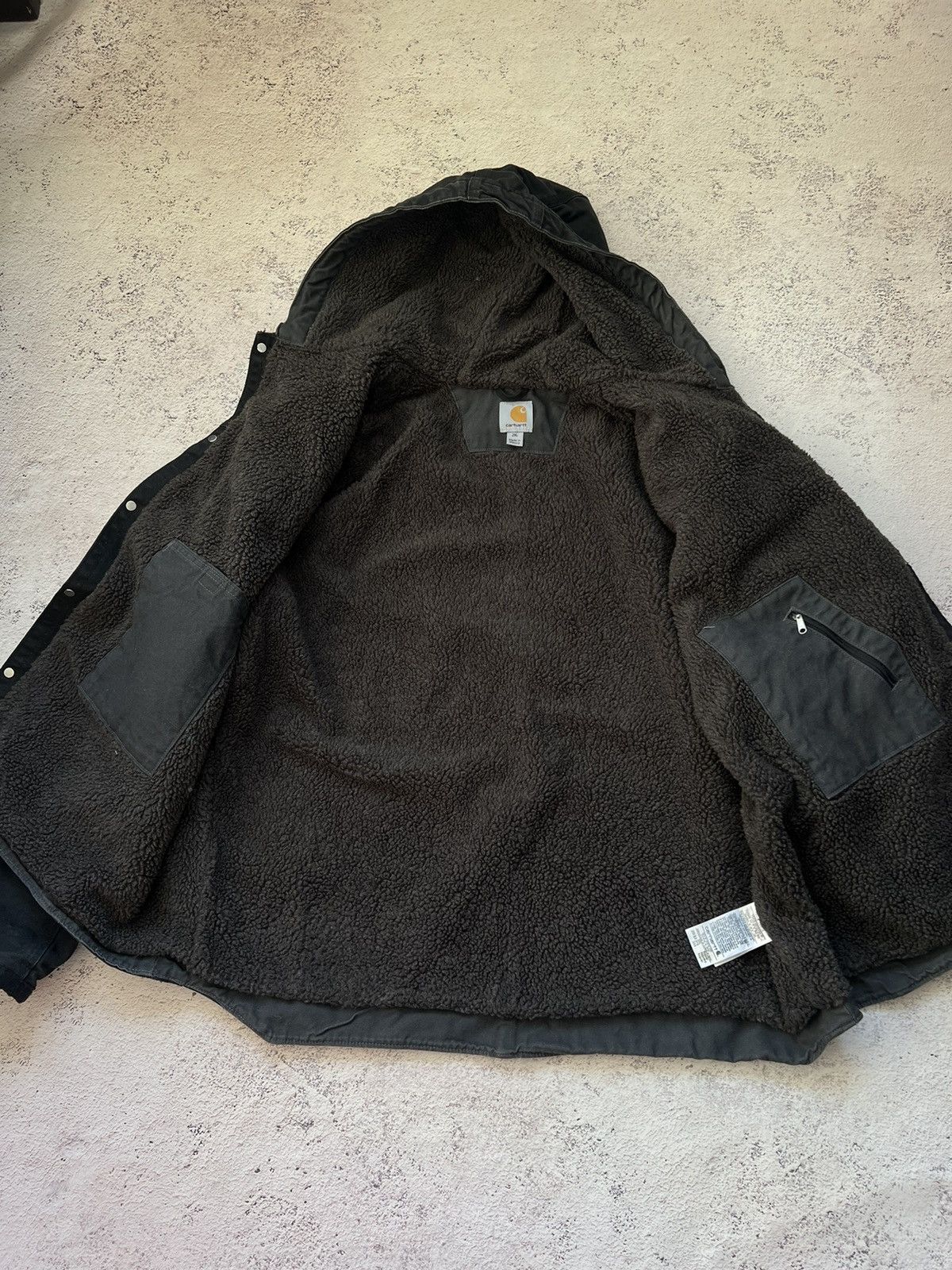 Carhartt × Vintage Carhartt Vintage Faded Work Jacket Sherpa Size US XXL / EU 58 / 5 - 11 Thumbnail