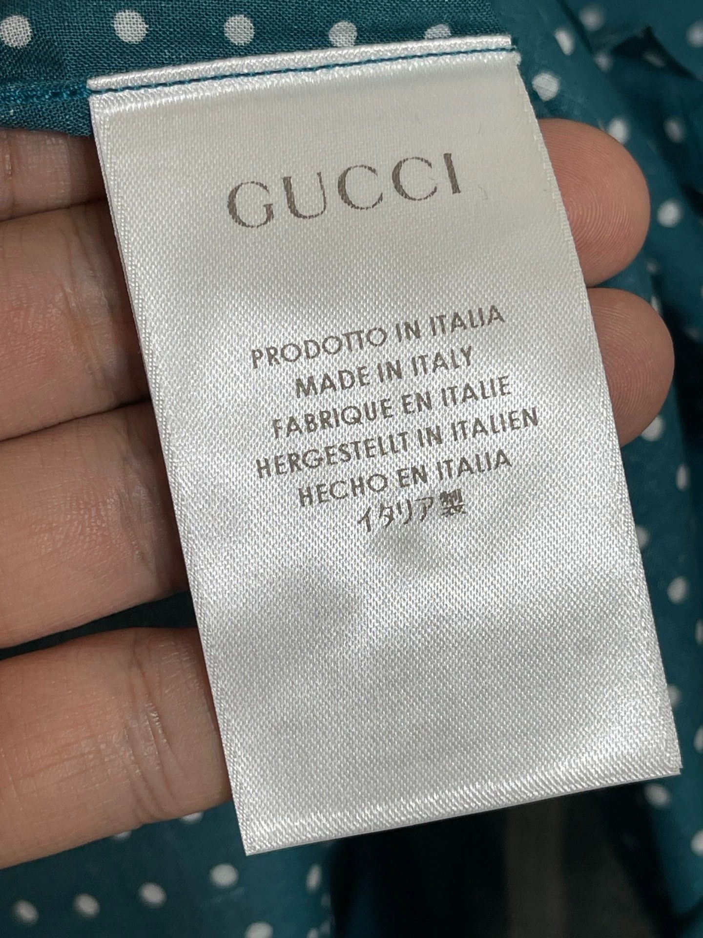 Gucci Gucci White Polka Dot Stripe Slim LS Shirt 41/42 Size US L / EU 52-54 / 3 - 6 Thumbnail