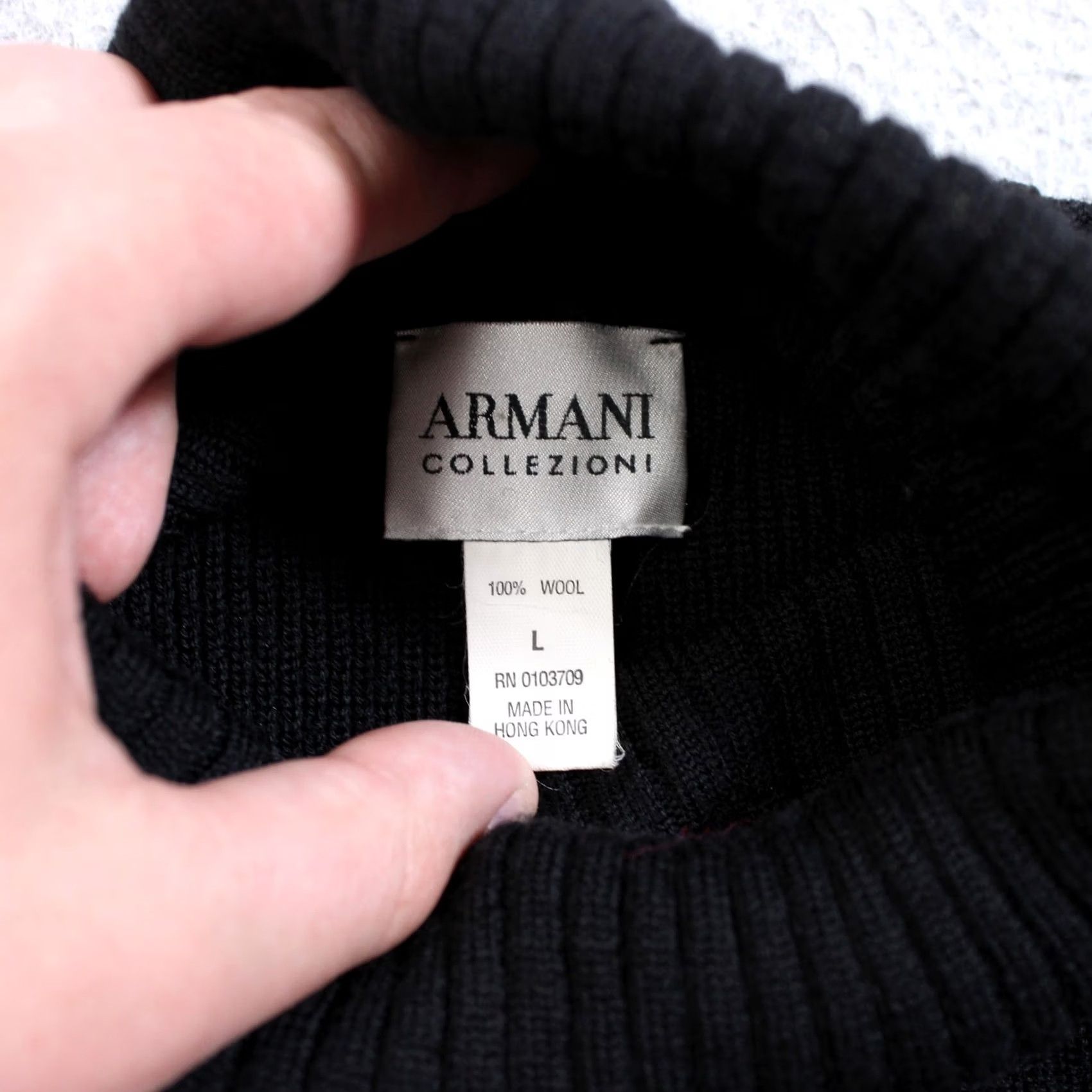 Armani VINTAGE Armani Collezioni Wool Sweater Women Large Black Heritage Quiet Luxury Size L / US 10 / IT 46 - 5 Thumbnail