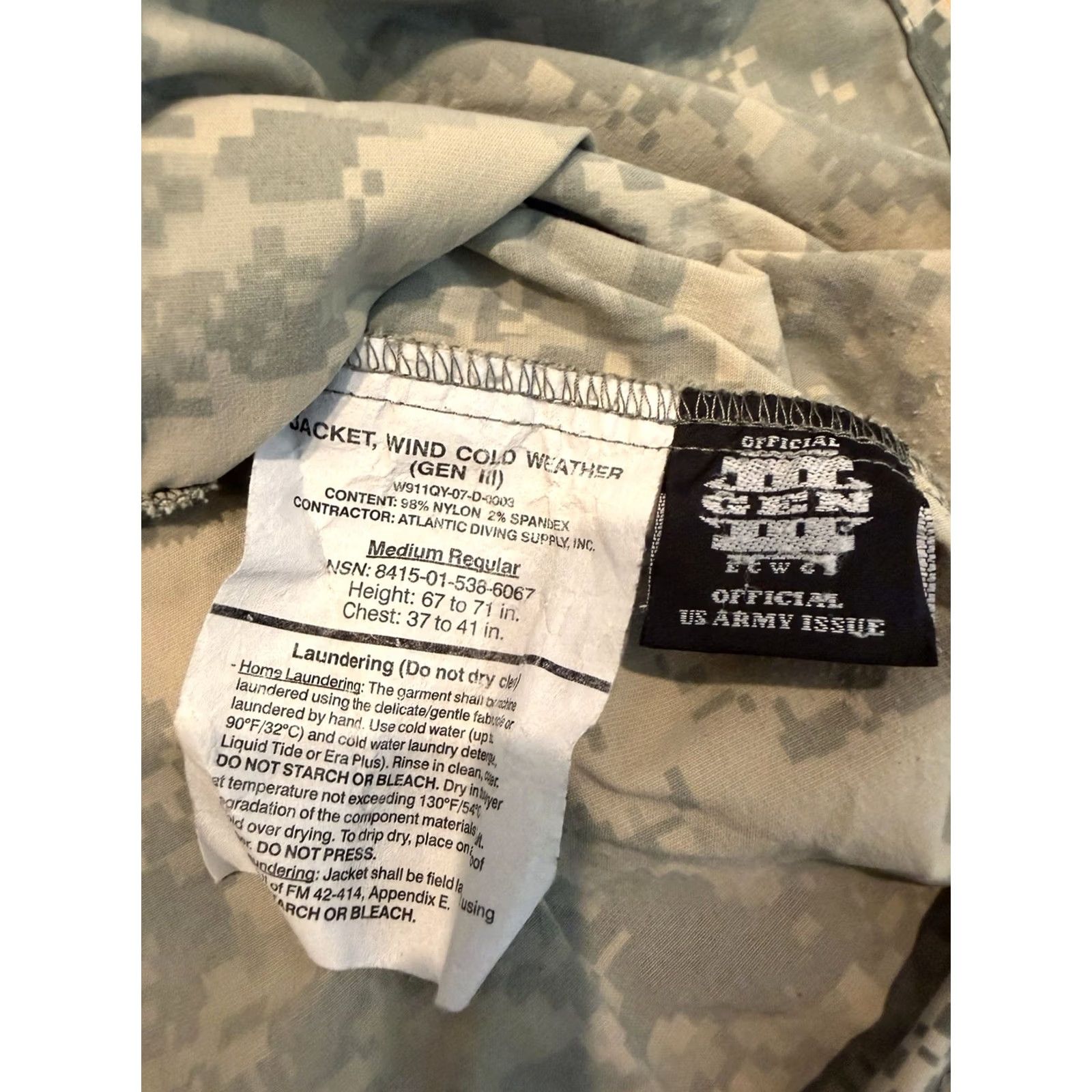 Vintage Army Jacket Mens M UNIVERSAL CAMOUFLAGE PATTERN UCP Gen Wind Cold Weather Men Regular Multicam Camo Size US M / EU 48-50 / 2 - 5 Thumbnail