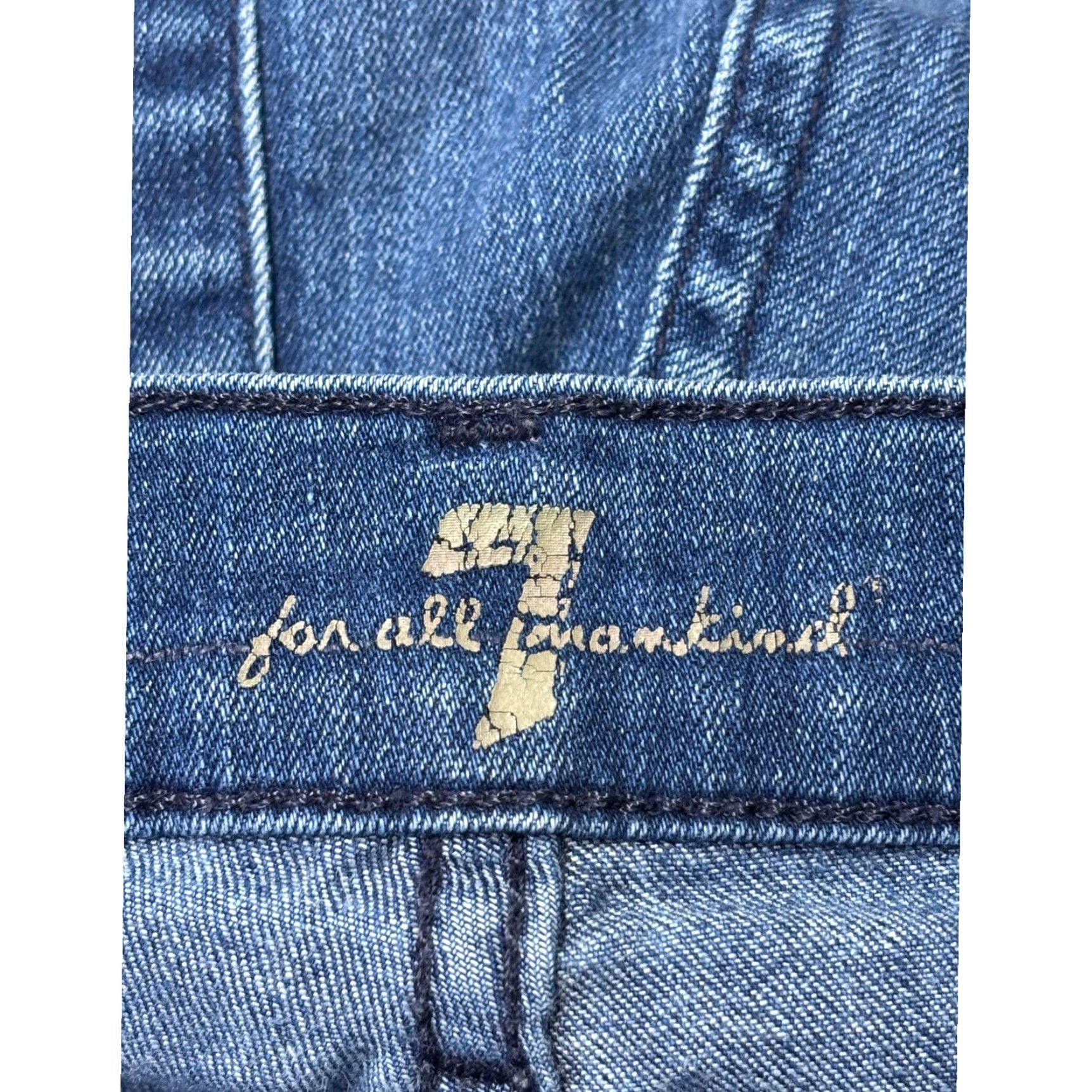 7 For All Mankind 7 For All Mankind Ankle Guinevere Jeans Slim Leg Medium Wash 31X28 Womens Jeans Blue Denim 5-Pocket Logo Stretch Size 24" / US 00 / IT 34 - 5 Thumbnail