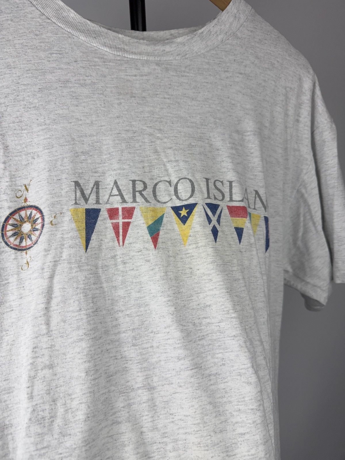 Vintage USA 90s Retro Vintage Marco Island Nautical Flags T-Shirt Size US L / EU 52-54 / 3 - 6 Thumbnail