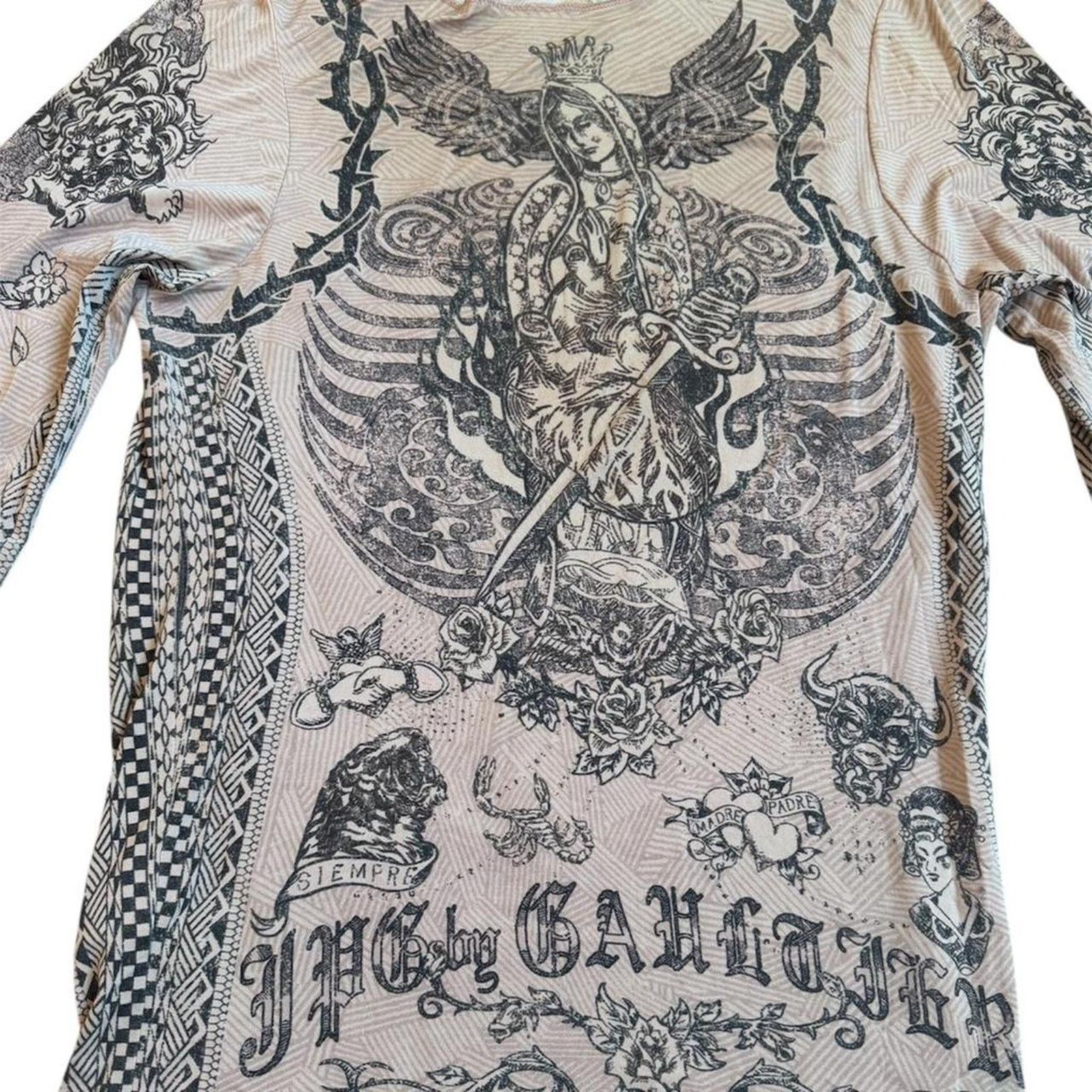 Jean Paul Gaultier Jean Paul Gaultier Jesus & Mary Tattoo Long Sleeve T-Shirt Size US M / EU 48-50 / 2 - 3 Thumbnail