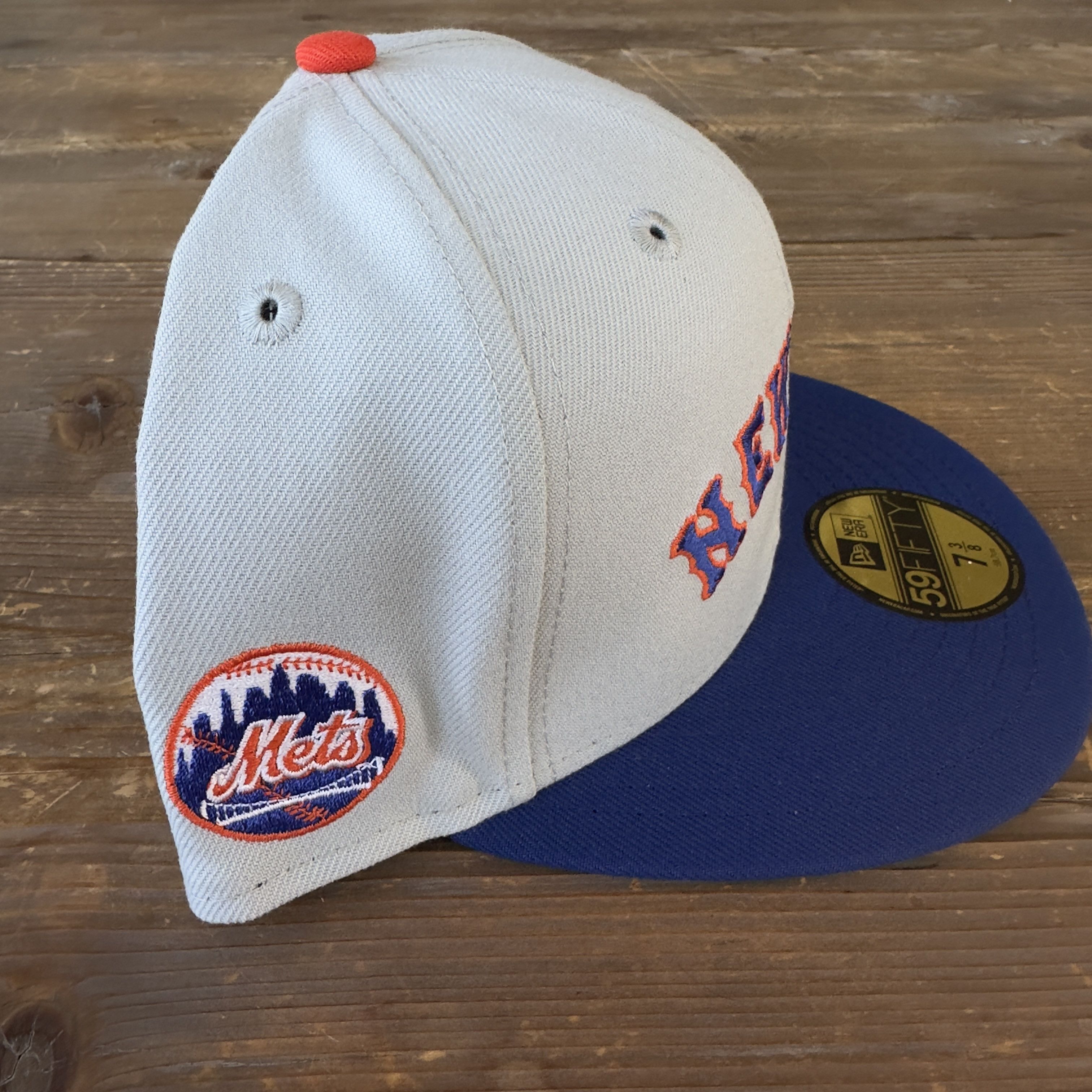 New Era New York Mets Script 59Fifty Fitted Hat 7 3/8 Grey/Blue Size ONE SIZE - 2 Thumbnail